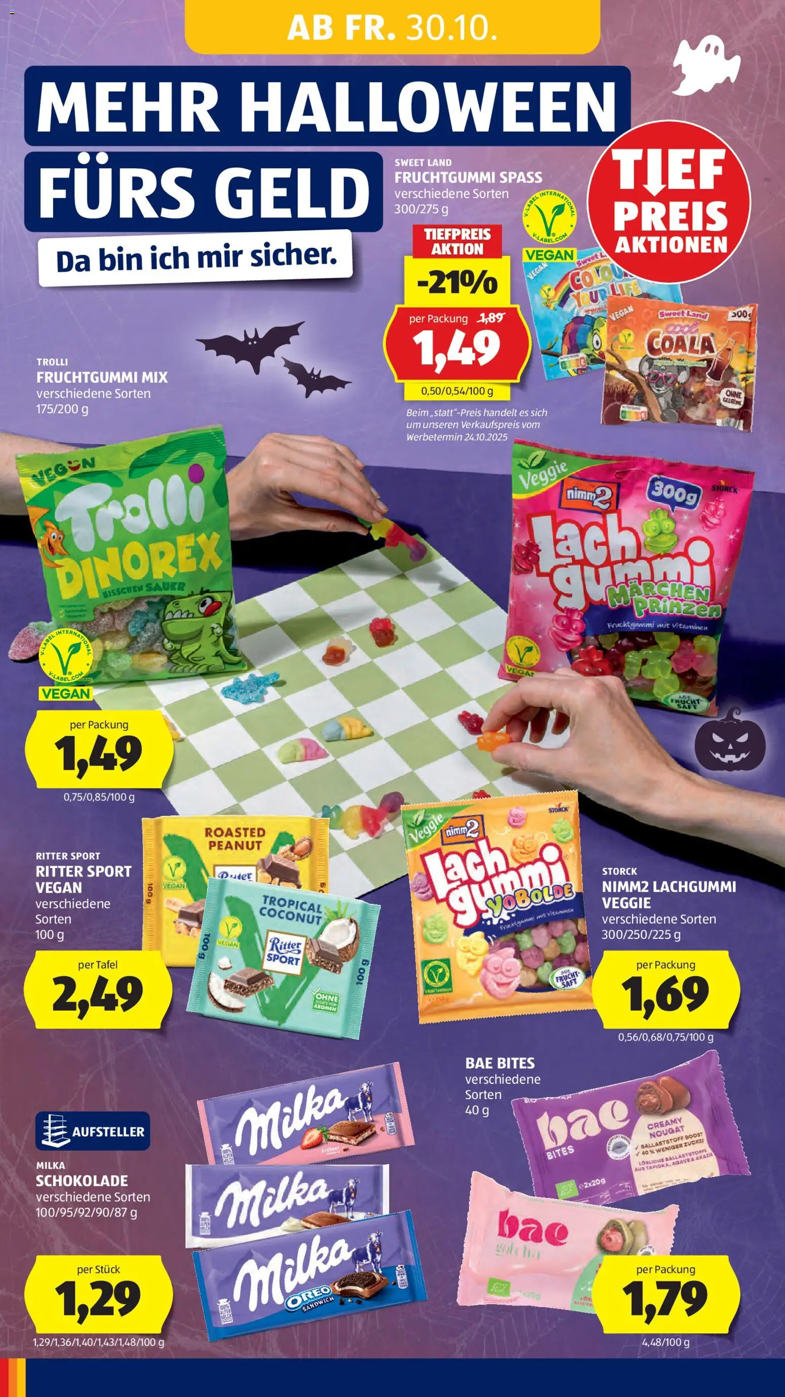 Hofer AT akciós ujság - amely érvényes a következő dátumtól: 2026.10.30. | Oldal: 24 | Termékek: Milka, Ritter Sport, Vegán