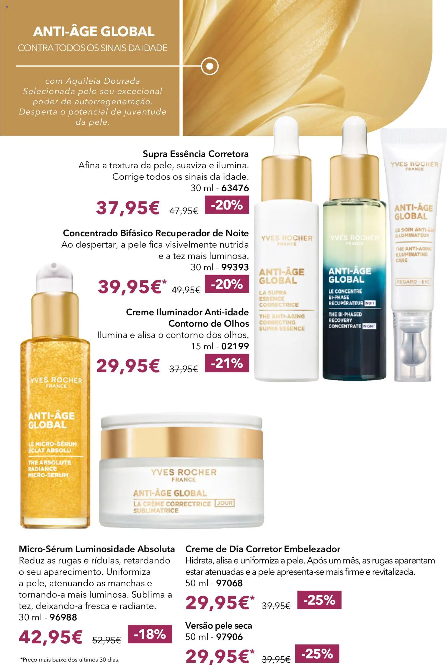 Yves Rocher Catalogo 13 │ válido de 21/10/2026 | Página: 34 | Produtos: Iluminador, Dourada, Corretor, Creme