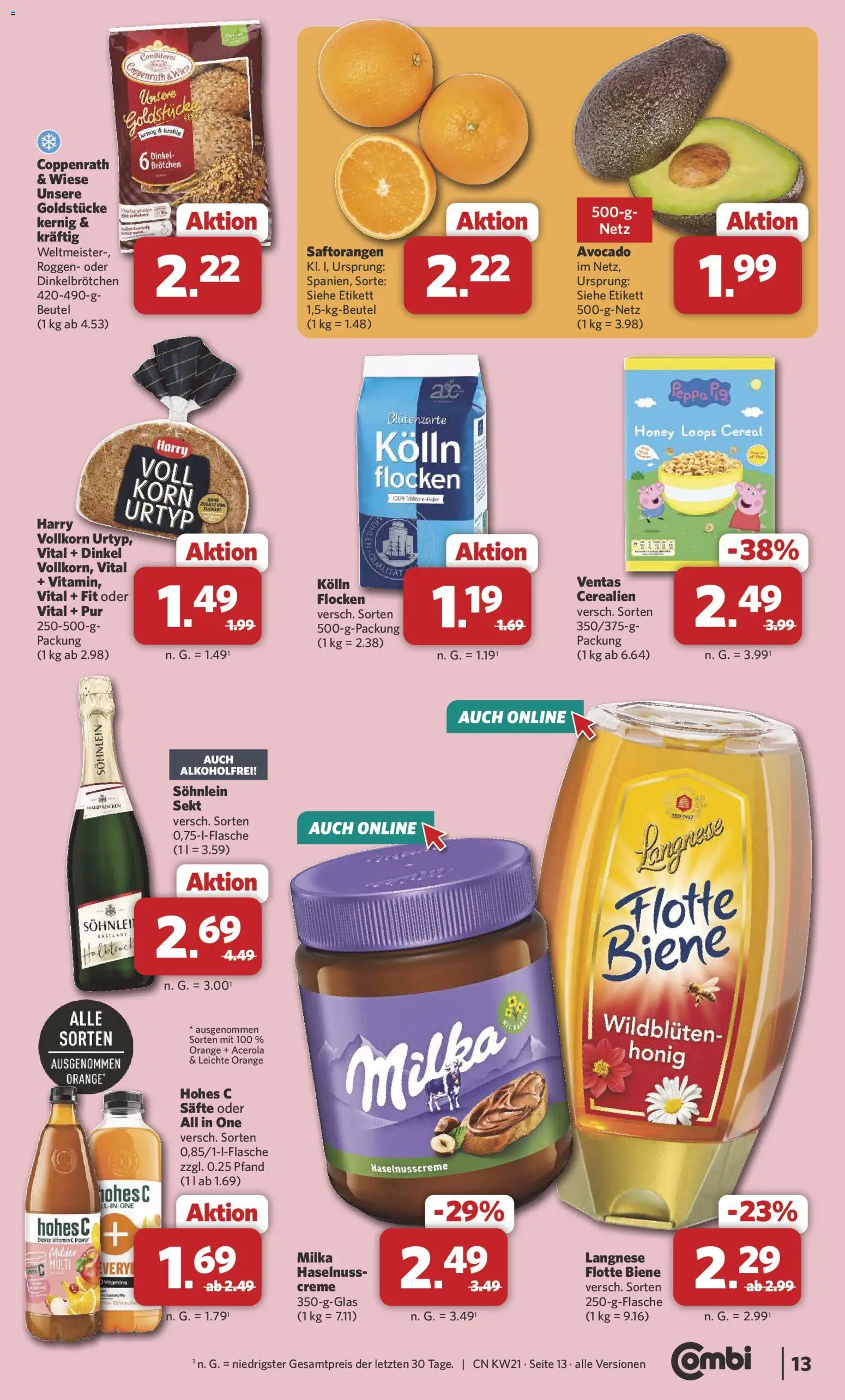 Combi Prospekt 	 – gültig ab 18.05.2026 | Seite: 13 | Produkte: Sekt, Milka, Hohes c, Flocken