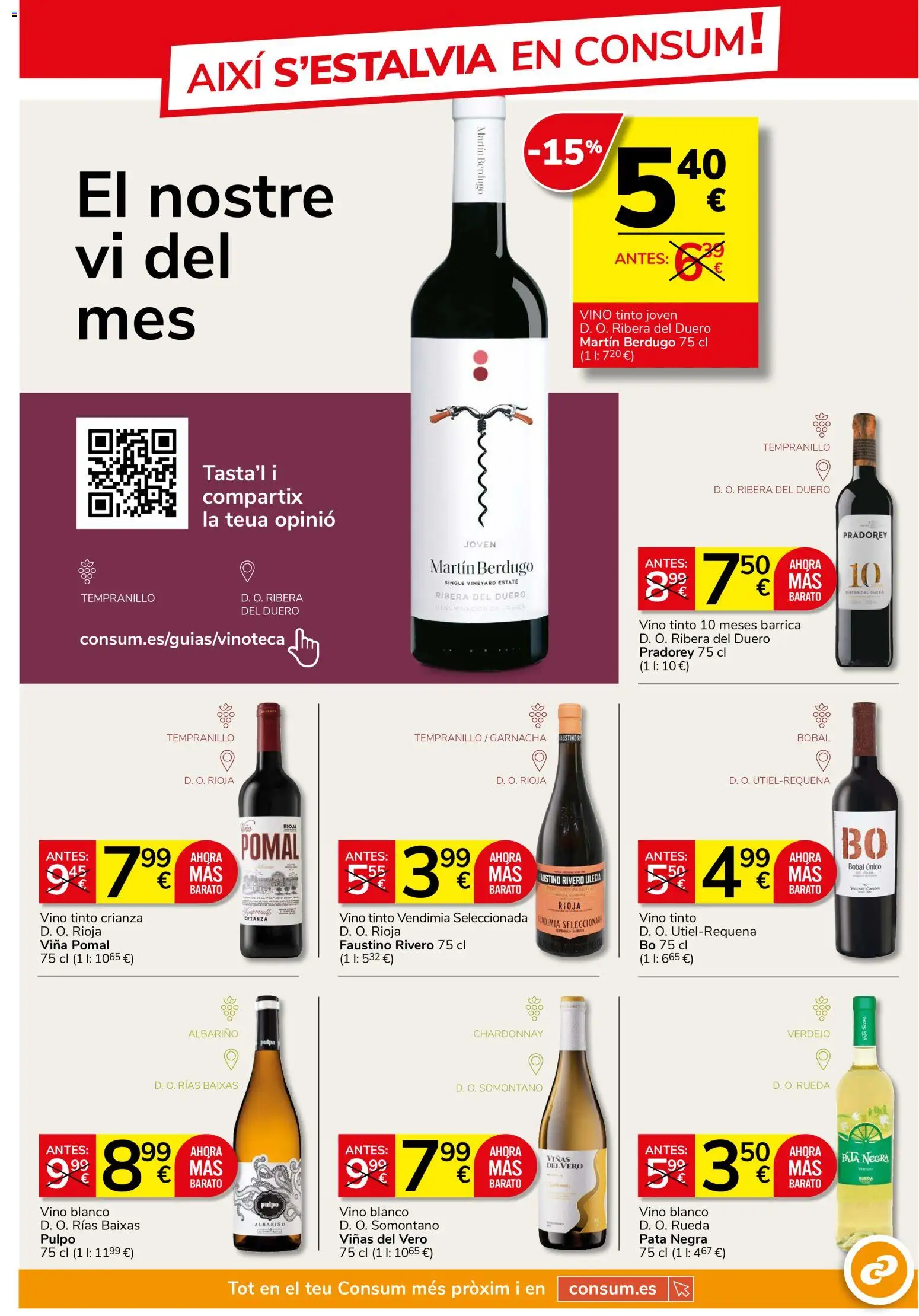 Consum folleto │ válido desde el 24/09/2026 | Página: 13 | Productos: Vino tinto, Vino, Vino blanco