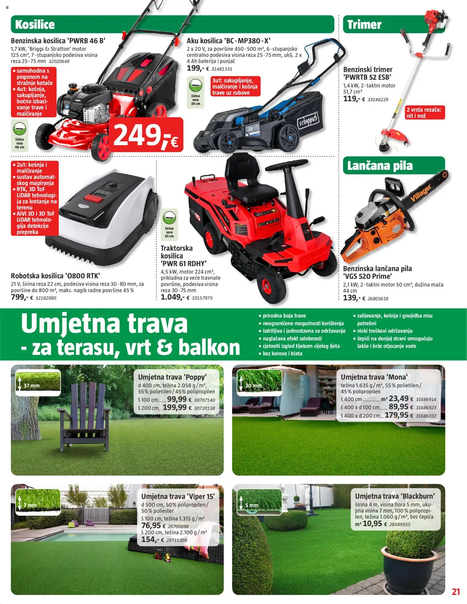 Bauhaus katalog | vrijedi od 15.07.2026 | Stranica: 21 | Proizvodi: Baterija, Nož, Trimer, Pila