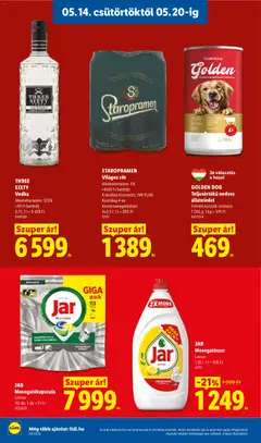 STAROPRAMEN Világos sör, Alkoholtartalom: 5% +4x50 Ft betétdíj 4x0,5 l - amely érvényes a következő dátumtól: 14.05.2026 | Oldal: 18