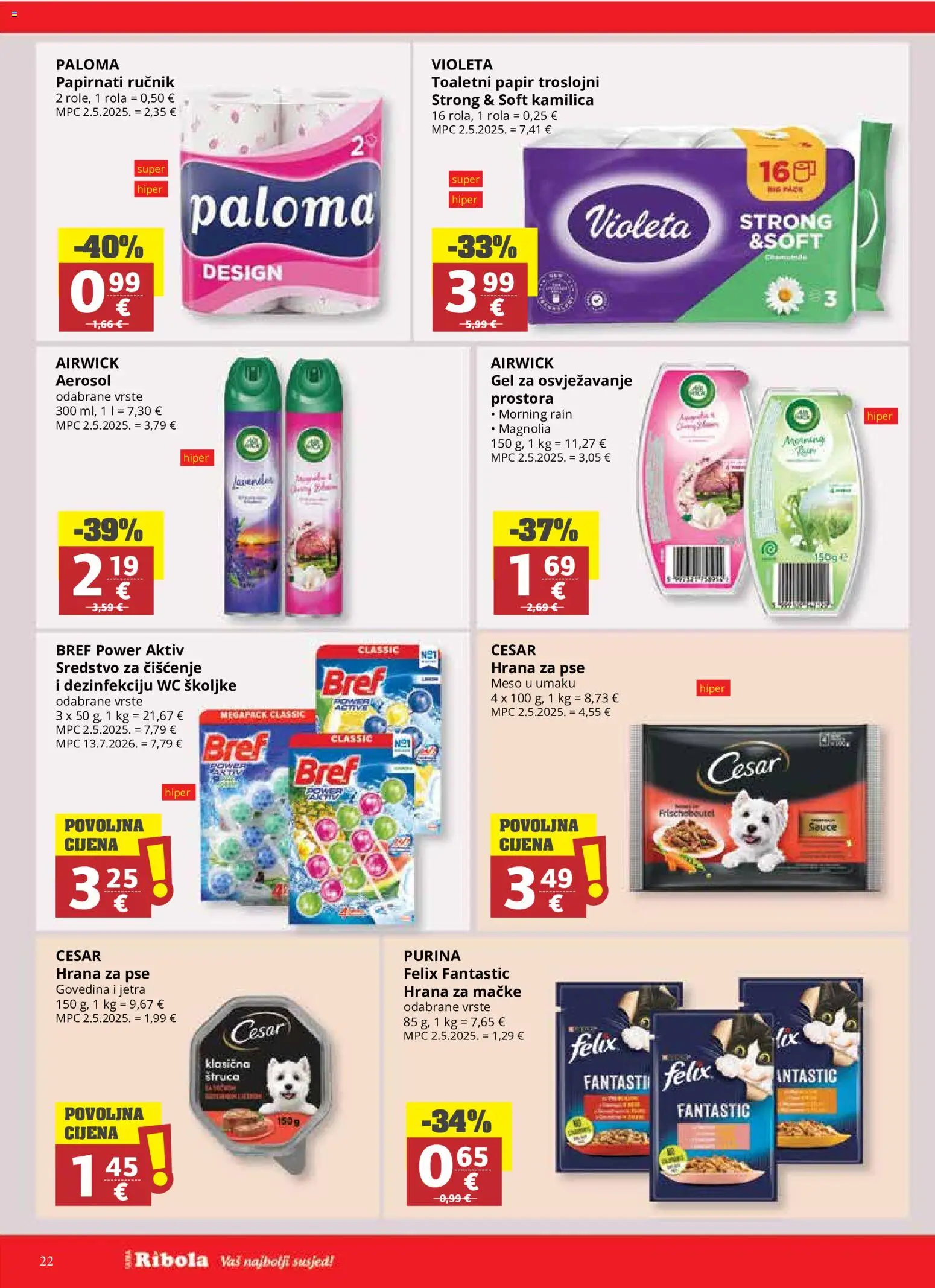 Ribola katalog | vrijedi od 14.10.2026 | Stranica: 22 | Proizvodi: Hrana za pse, Govedina, Toaletni papir, Hrana za mačke