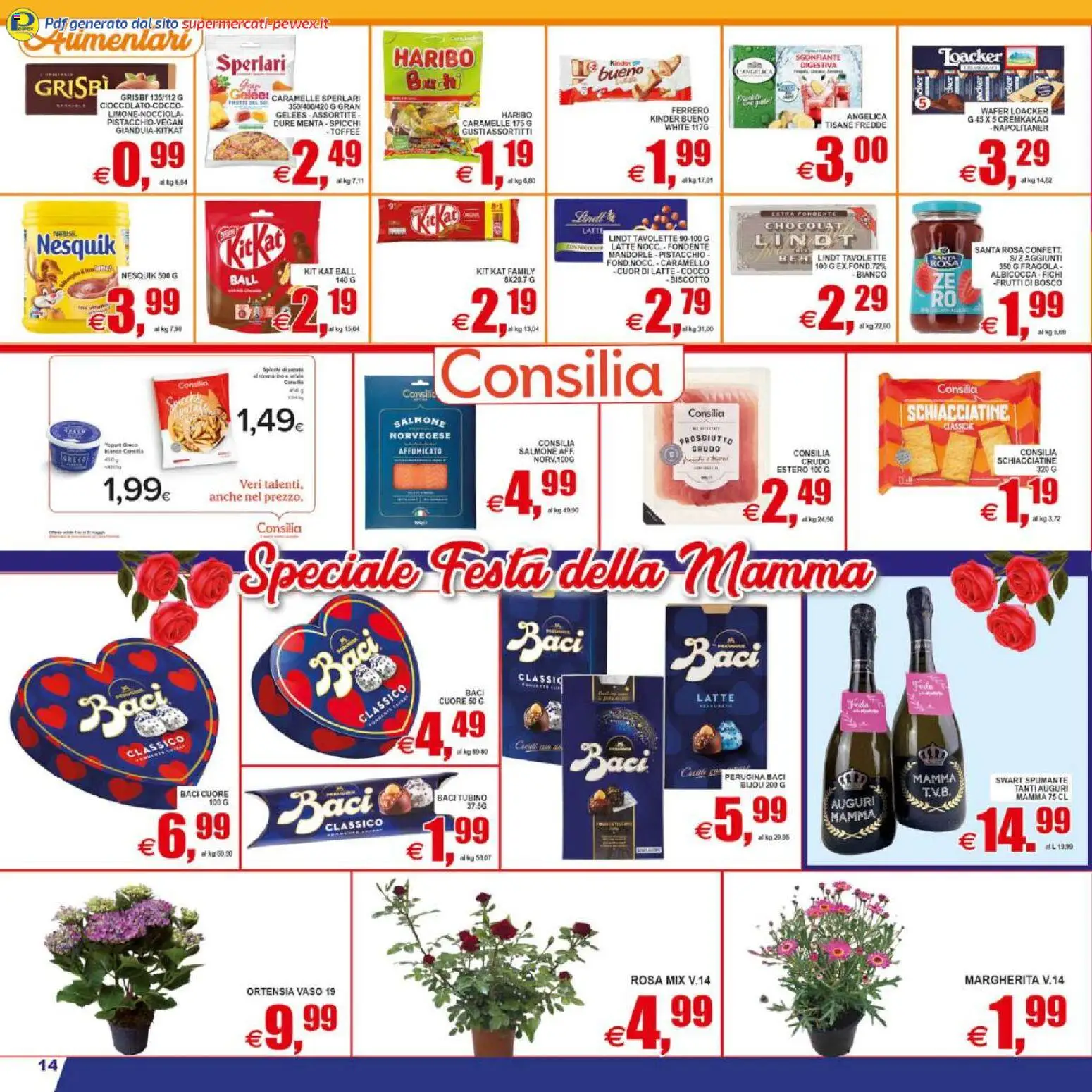 Volantino Pewex del 08.05.2026 | Pagina: 14 | Prodotti: Caramelle, Latte, Cocco, Vaso