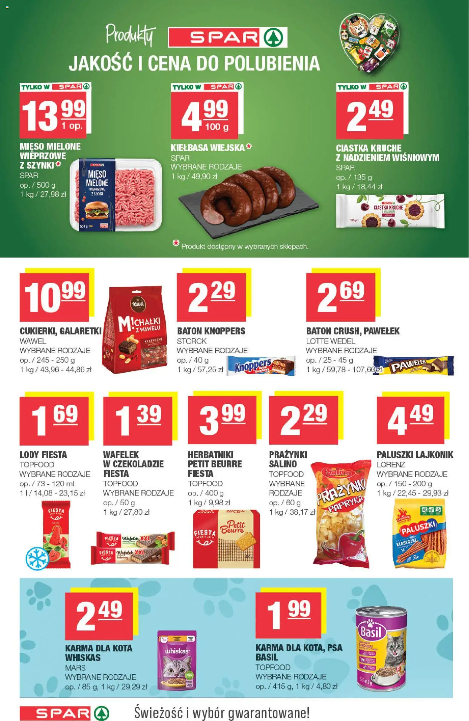 Spar gazetka od 07.10.2026 | Strona: 6 | Produkty: Herbatniki, Karma dla kota, Karma, Lody