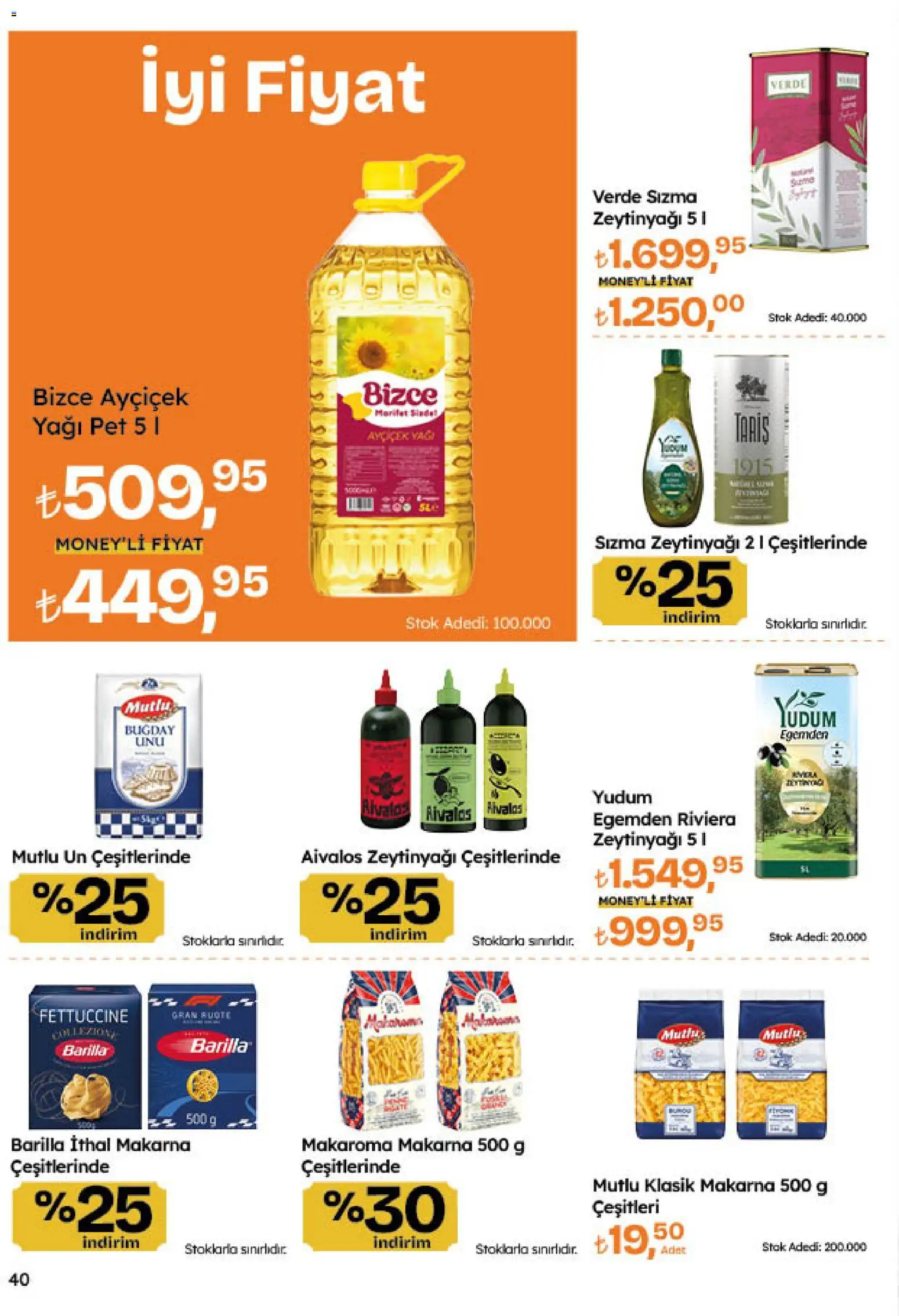 Migros Katalog - Migroskop - 20 Ağustos 2026 tarihinden itibaren geçerlidir | Sayfa: 40 | Ürünler: Sızma zeytinyağı, Makarna, Zeytinyağı