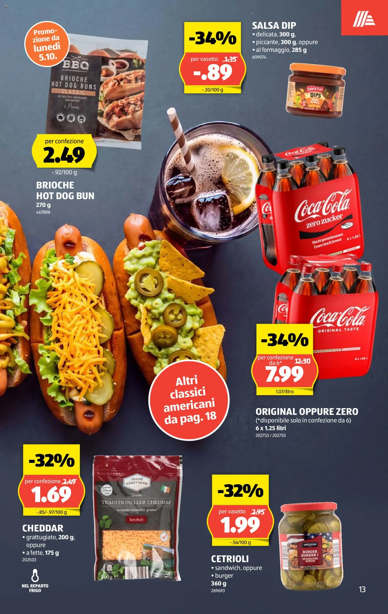 Aldi aktionen IT – gültig ab 01.10.2026 | Seite: 13 | Produkte: Coca Cola, Burger, Gurken, Zucker