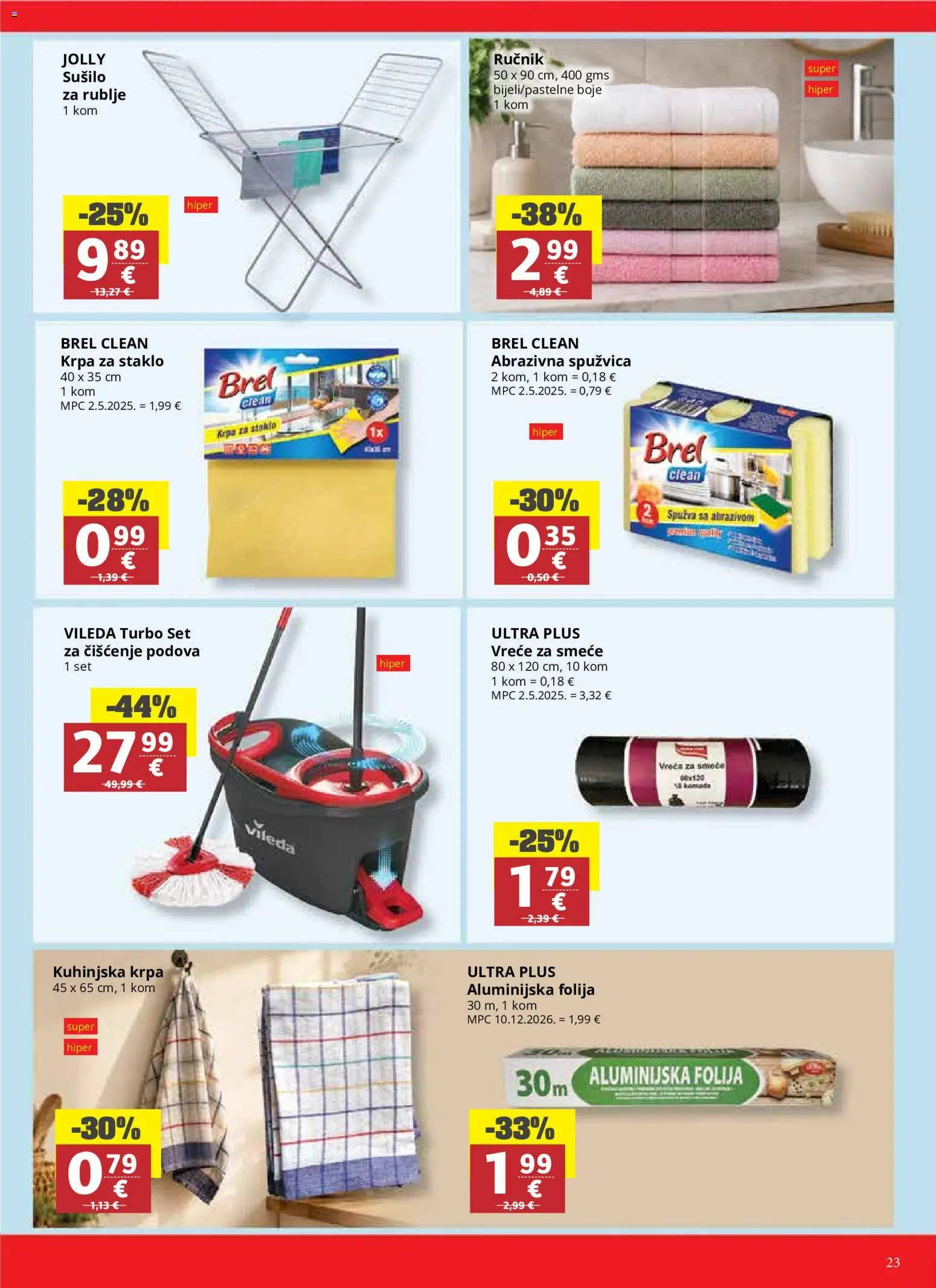 Ribola katalog | vrijedi od 08.07.2026 | Stranica: 23 | Proizvodi: Spužva, Krpa, Ručnik, Vileda