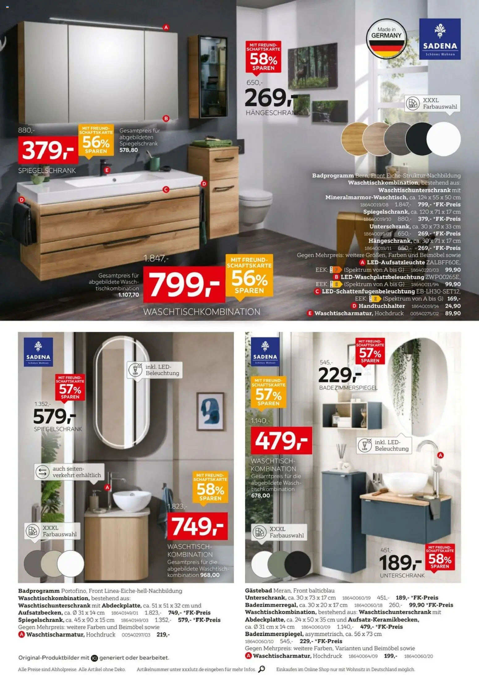 XXXLutz Badzimmertesterinnen und -tester gesucht – gültig ab 29.08.2026 | Seite: 6 | Produkte: Handtuchhalter, Waschtisch, Badezimmerspiegel, Unterschrank
