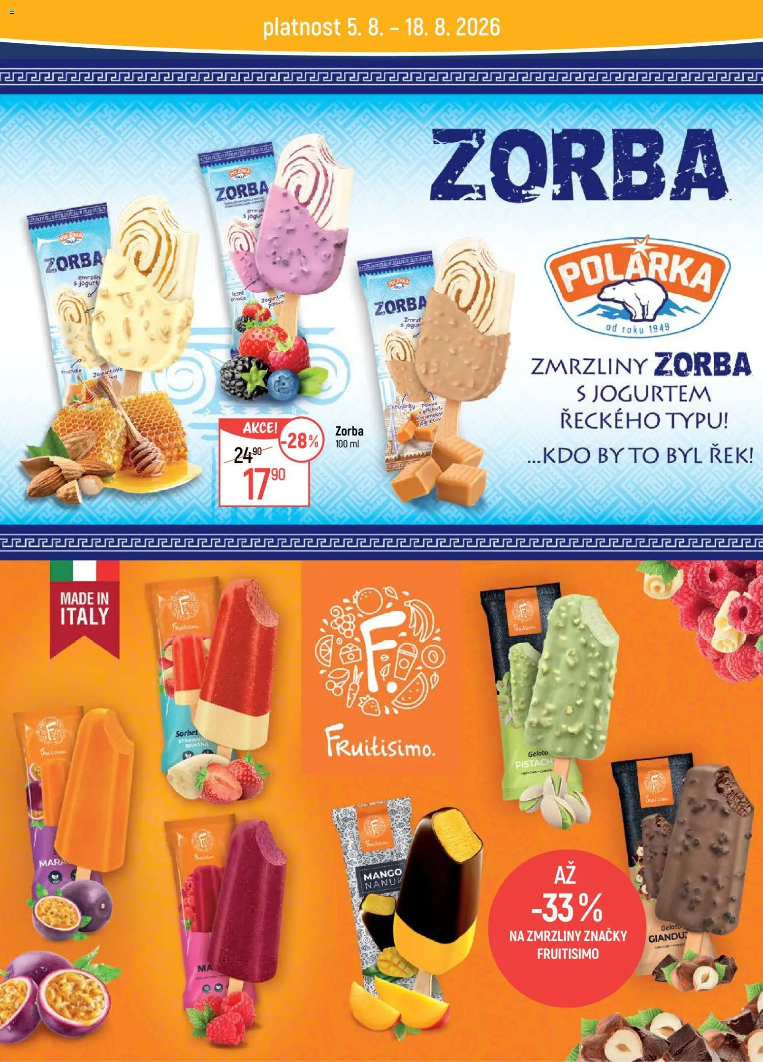 Globus leták od 05.08.2026 | Strana: 17 | Produkty: Nanuk, Zmrzliny, Mango, Sorbet