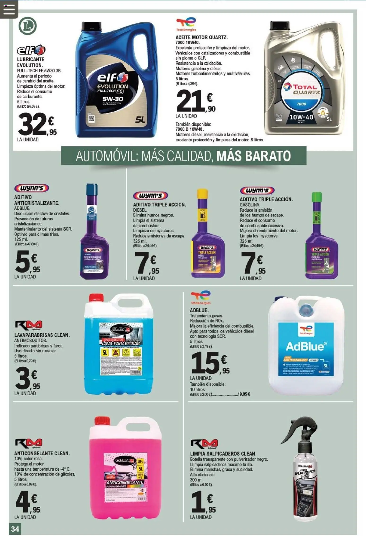E.Leclerc folleto │ válido desde el 26/08/2026 | Página: 34 | Productos: Lubricante, Aceite