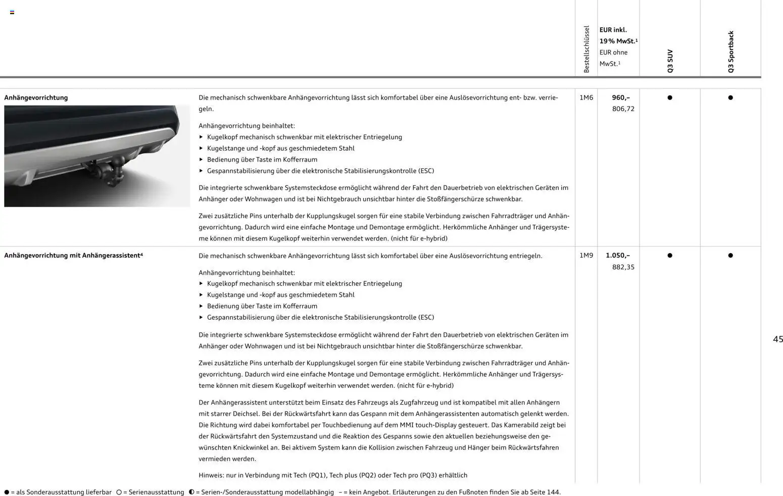 Audi Q3 – gültig ab 29.01.2026 | Seite: 45