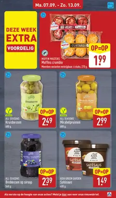 ALL SEASONS Bosbessen op siroop, Myrtilles / Bosbessen, au sirop léger / op lichte siroop, 540 g. - Voorbeeld van een folder van Aldi, geldig van 07-09-2026 | Pagina: 17