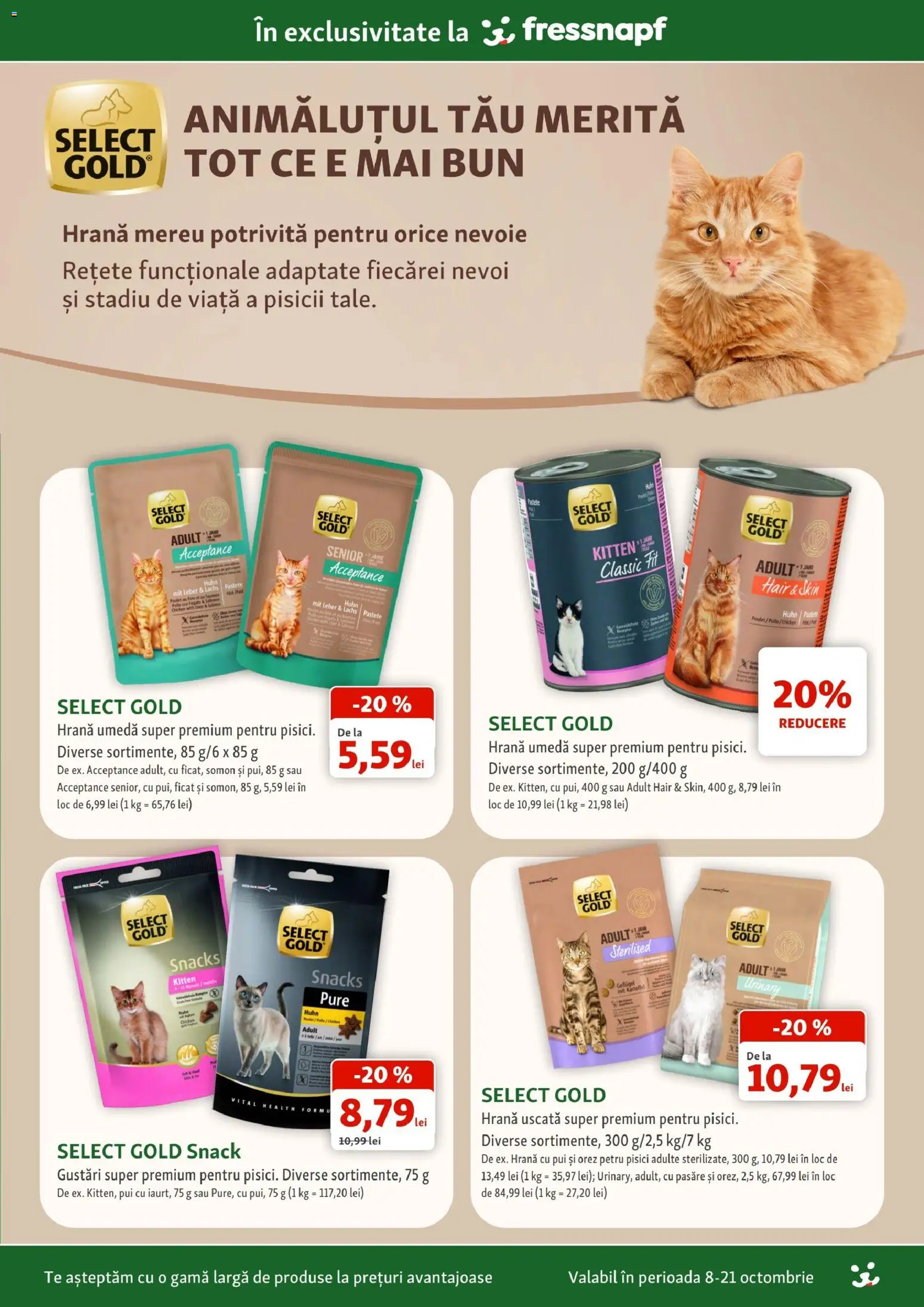 Noul catalog Fressnapf – valabil de la 08.10.2026 | Pagină: 6 | Produse: Premium, Pui, Somon, Orez