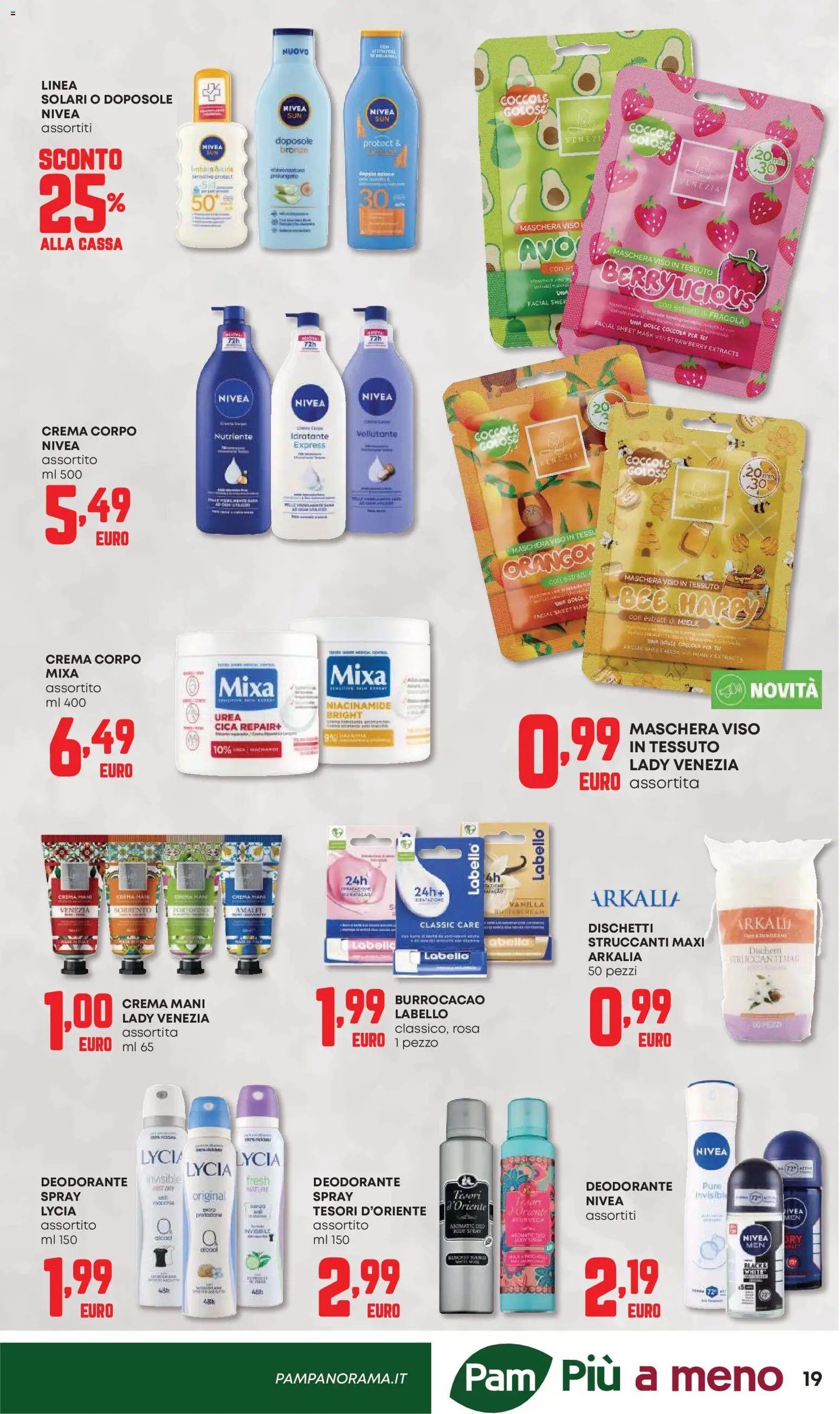 Volantino Panorama del 07.05.2026 | Pagina: 19 | Prodotti: Maschera, Deodorante, Tè, Miele
