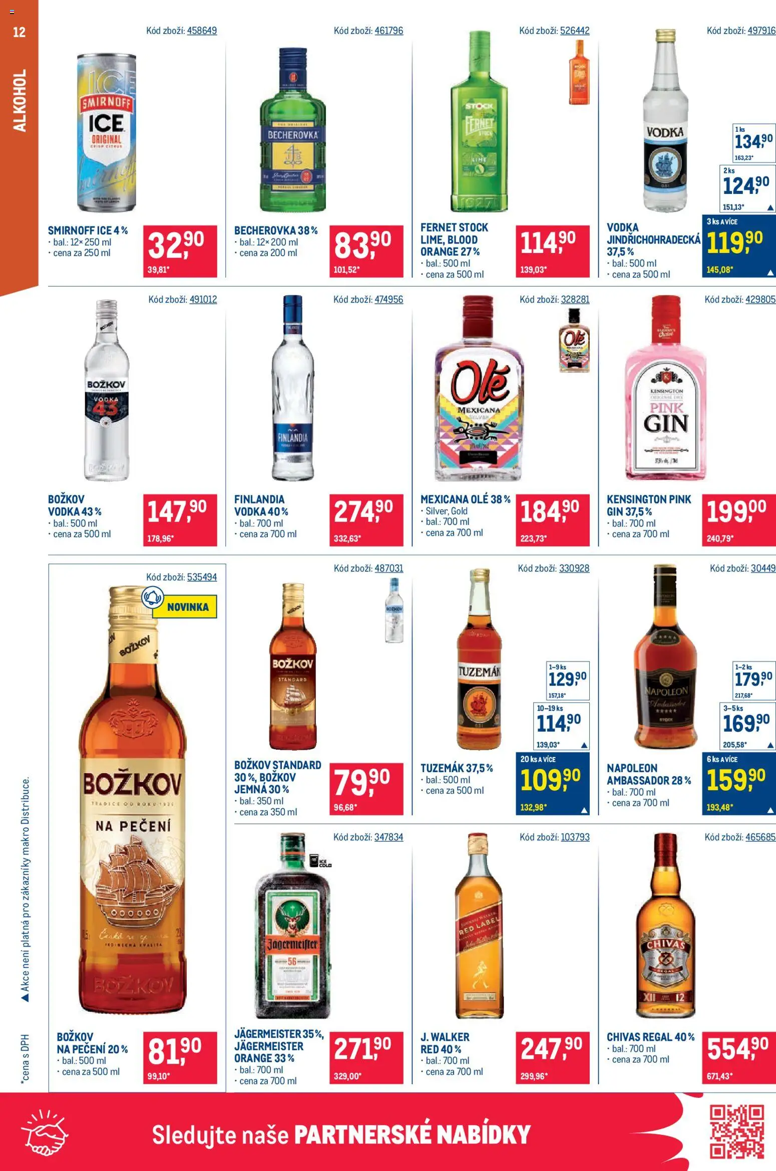 Makro leták od 23.09.2026 | Strana: 12 | Produkty: Red Label, Regál, Becherovka, Tuzemák