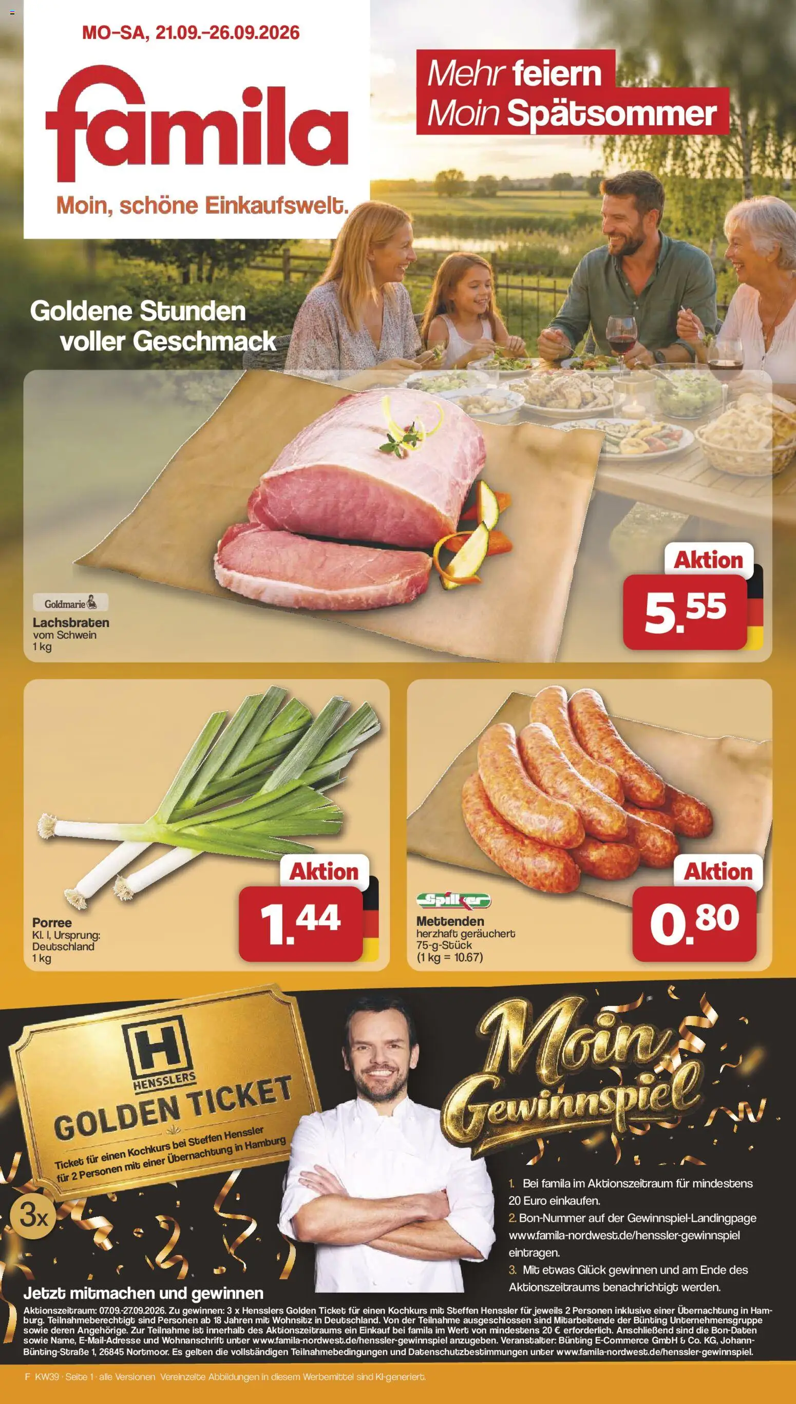Famila Nordwest Sonderangebote – gültig ab 21.09.2026 | Seite: 1