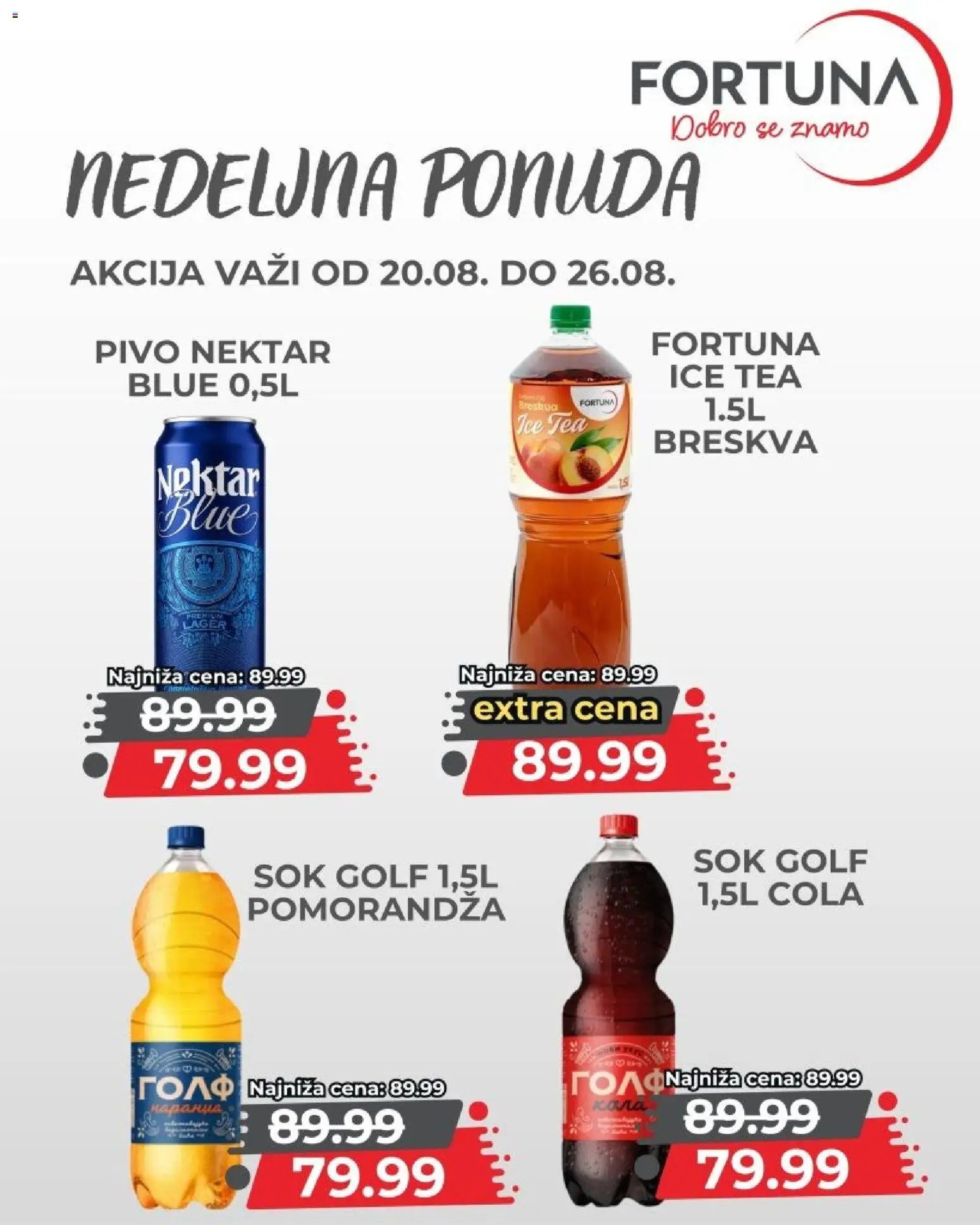 Fortuna Market katalog - važi od 20.08.2026 | Strana: 9 | Proizvode: Ice Tea, Nektar, Pomorandza, Sok