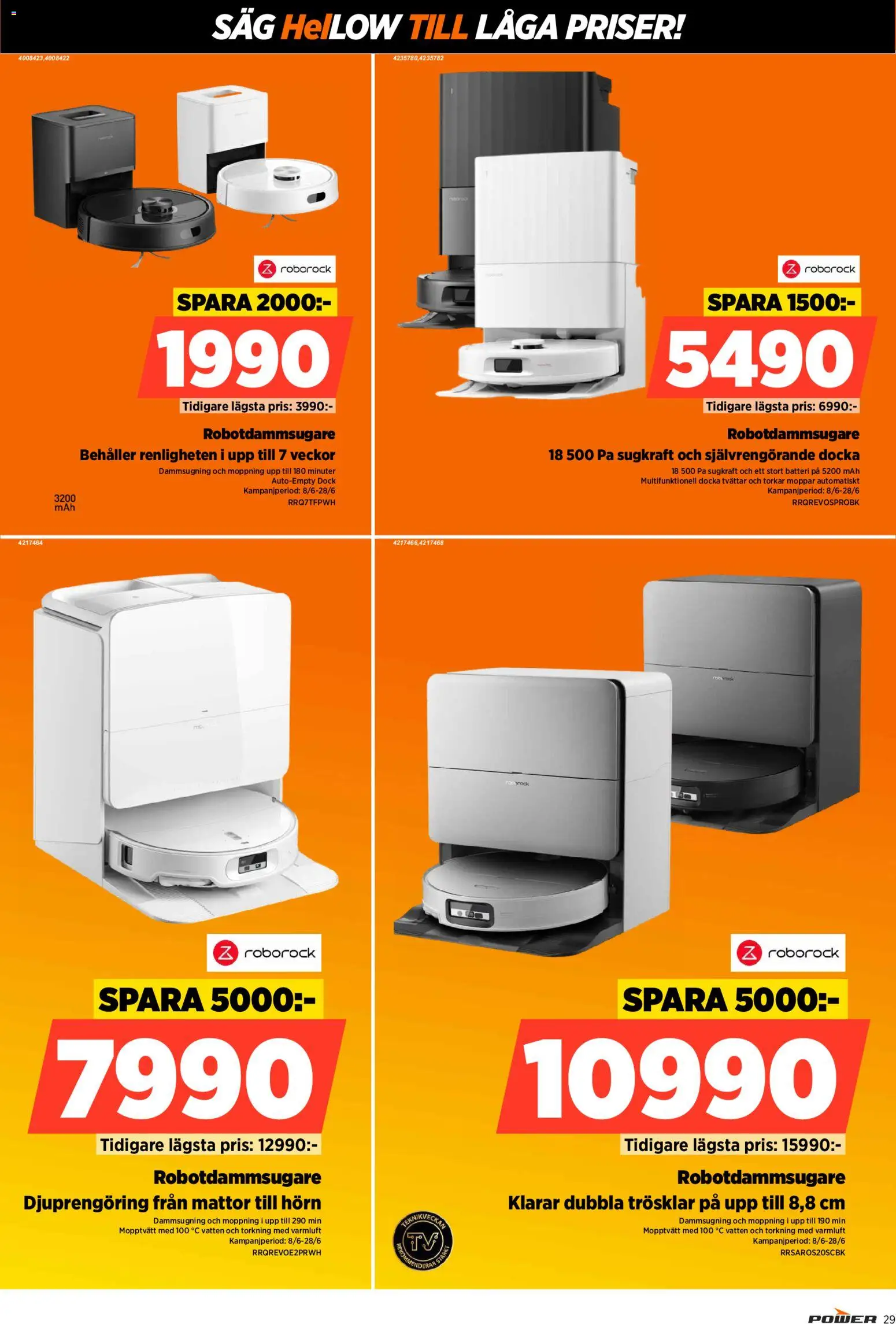 Power reklamblad aktuell från 08.06.2026 | Sida: 29 | Produkter: Såg, Batteri, Robotdammsugare
