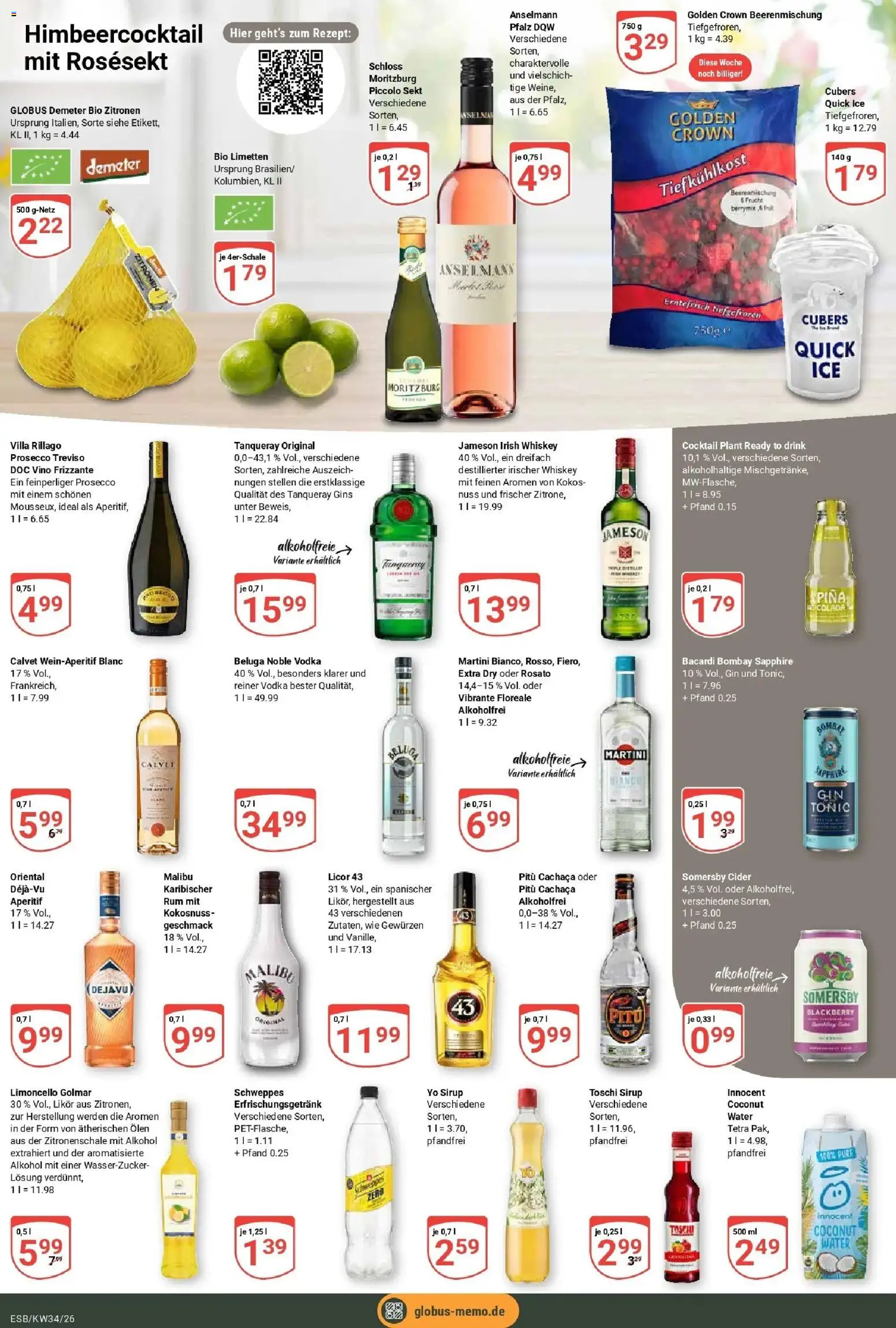 Globus Prospekt Eschborn (ab 17.08.2026) » Angebote online | Seite: 18 | Produkte: Bacardi, Jameson, Alkohol, Gin
