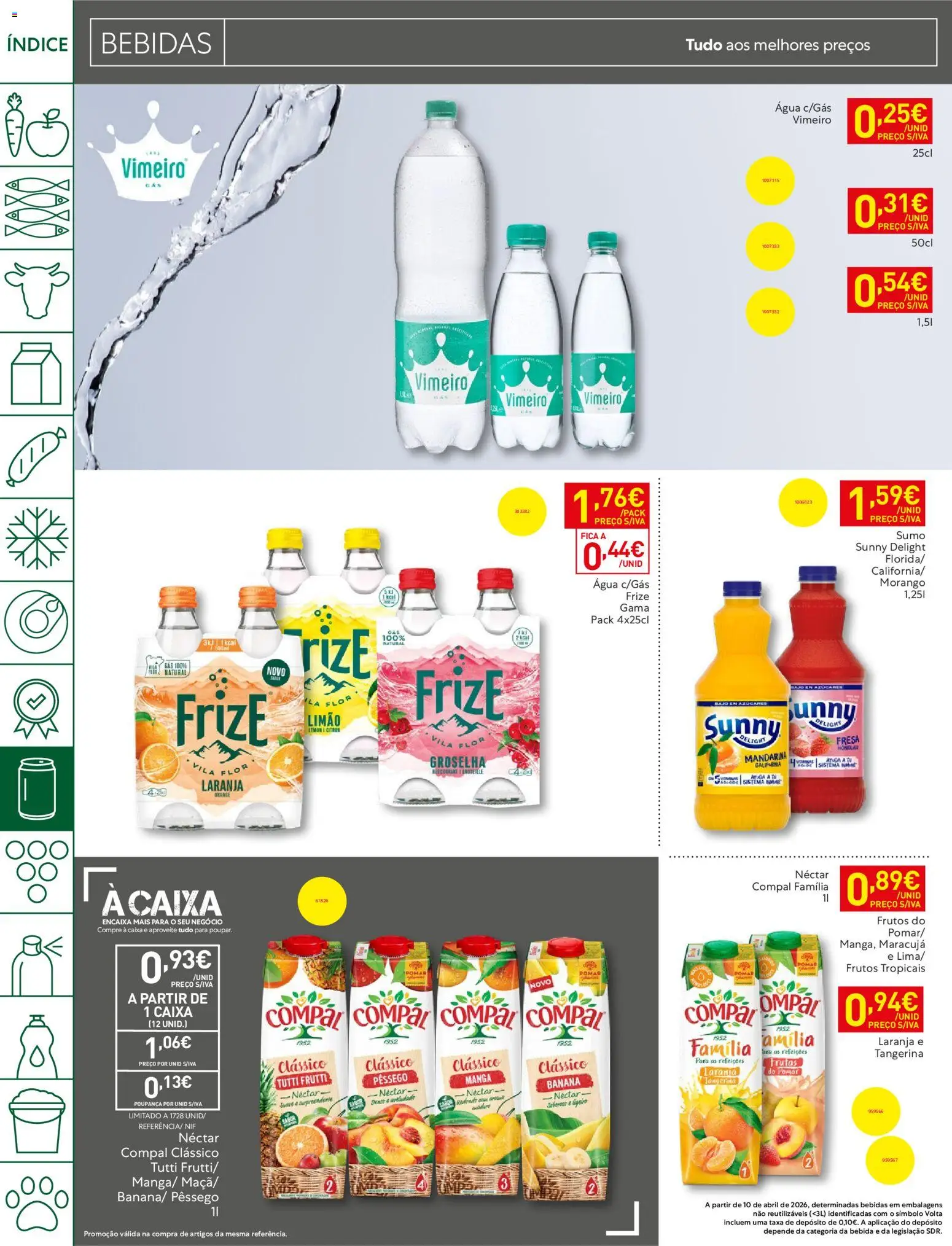 Recheio folheto │ válido de 07/07/2026 | Página: 26 | Produtos: Agua, Banana, Sumo, Bebida