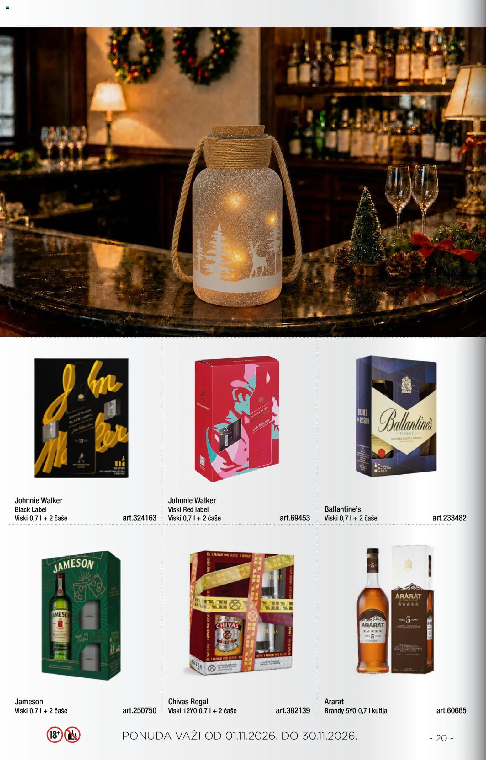Metro katalog - važi od 01.11.2026 | Strana: 20 | Proizvode: Jameson, Viski, Ballantine's, Kutija