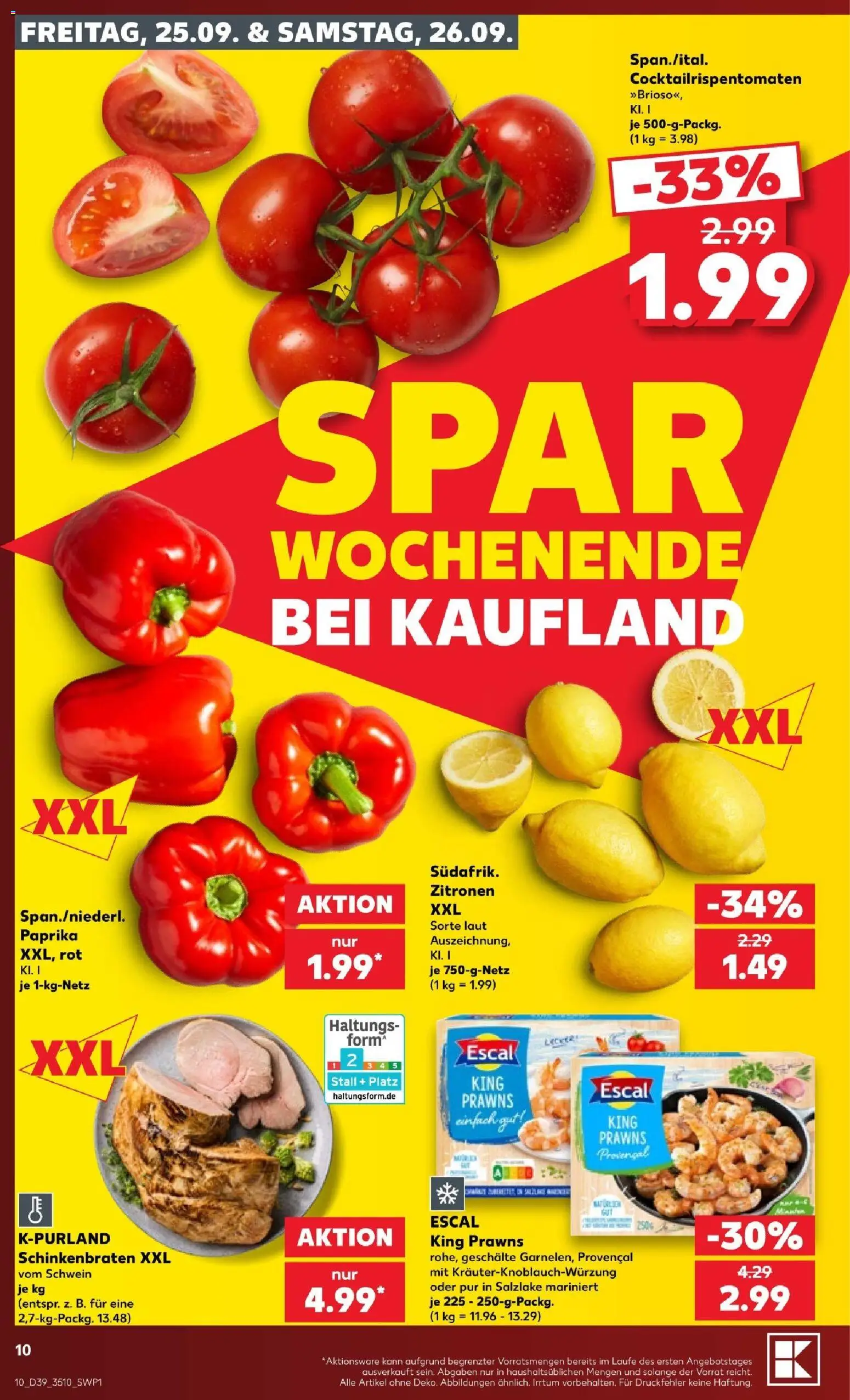 Kaufland Prospekt Zeitz – gültig ab 24.09.2026 | Seite: 10 | Produkte: Paprika, Zitronen