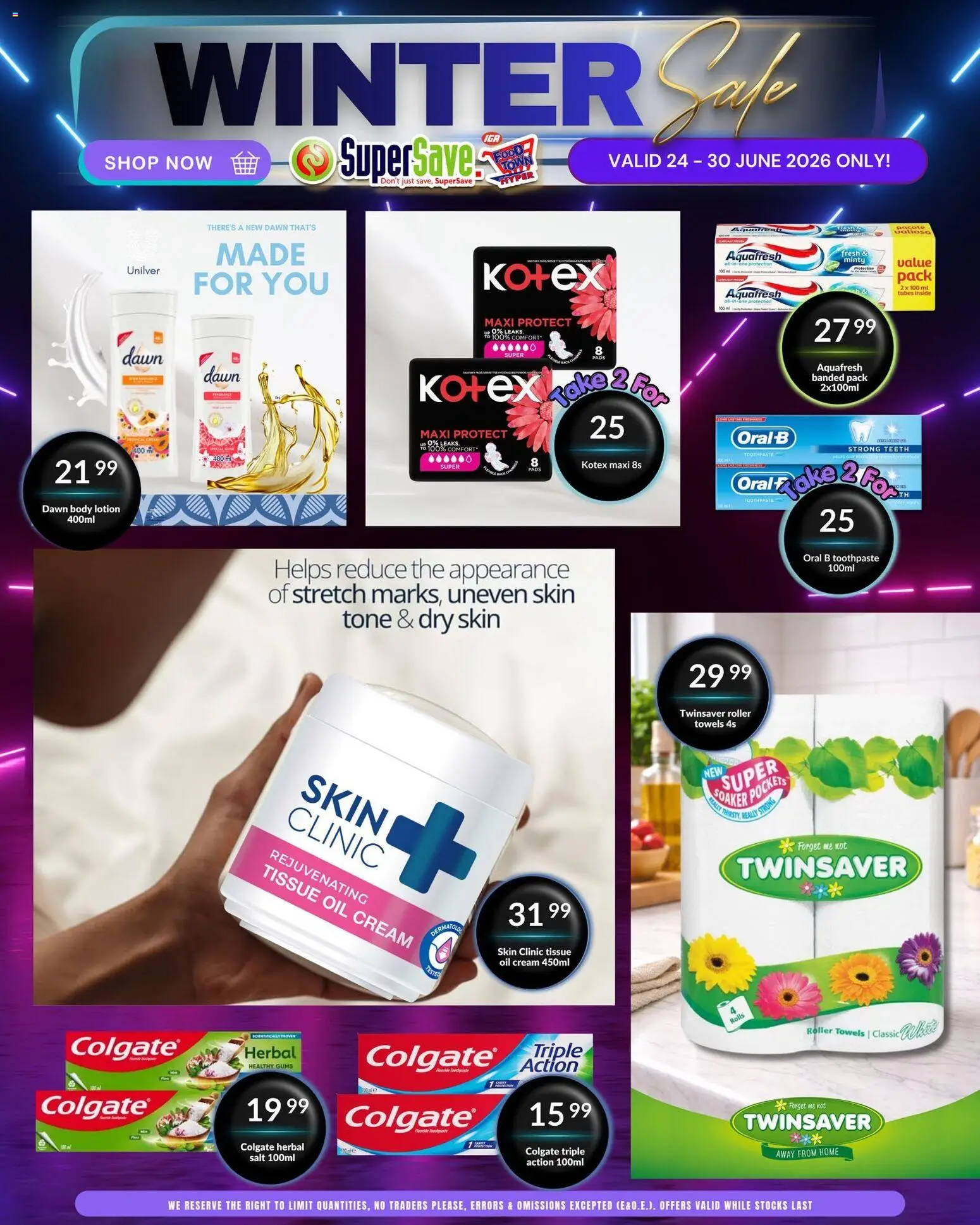 New Super Save catalogue – valid from 24/06/2026 | Page: 34 | Products: Cream, Toothpaste, Salt, Lotion