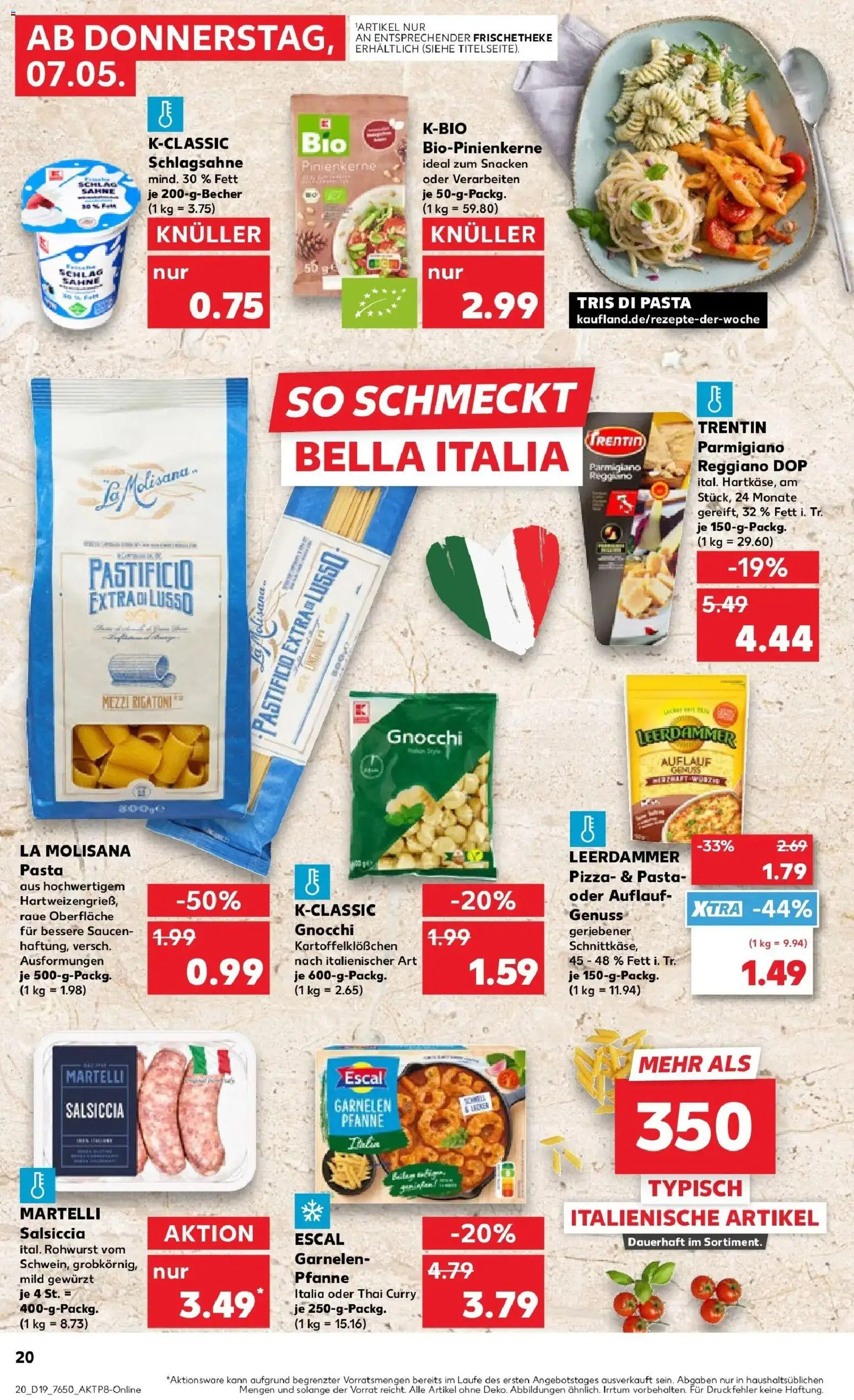 Kaufland Prospekt Überlingen	 – gültig ab 04.05.2026 | Seite: 25 | Produkte: Garnelen, Leerdammer, Pasta, Sahne