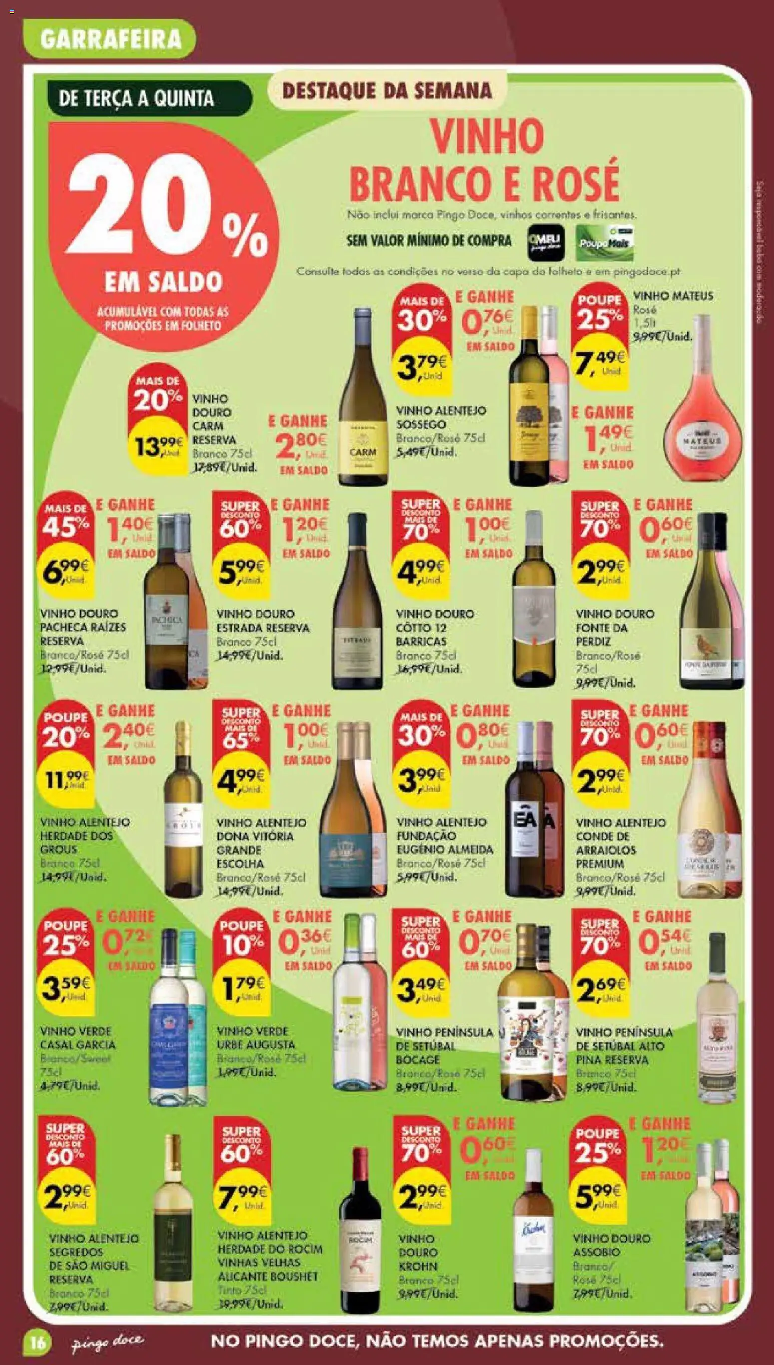 Pingo Doce Poupe Esta Semana Madeira │ válido de 25/08/2026 | Página: 16 | Produtos: Vinho branco, Banco, Vinho