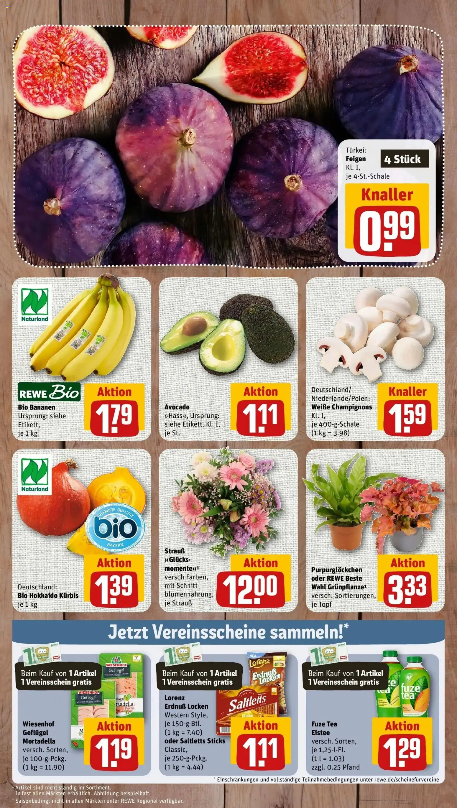 REWE Prospekt ab 28.09.2026 zum Blättern » Angebote | Seite: 5 | Produkte: Fuze tea, Bananen, Avocado, Kürbis