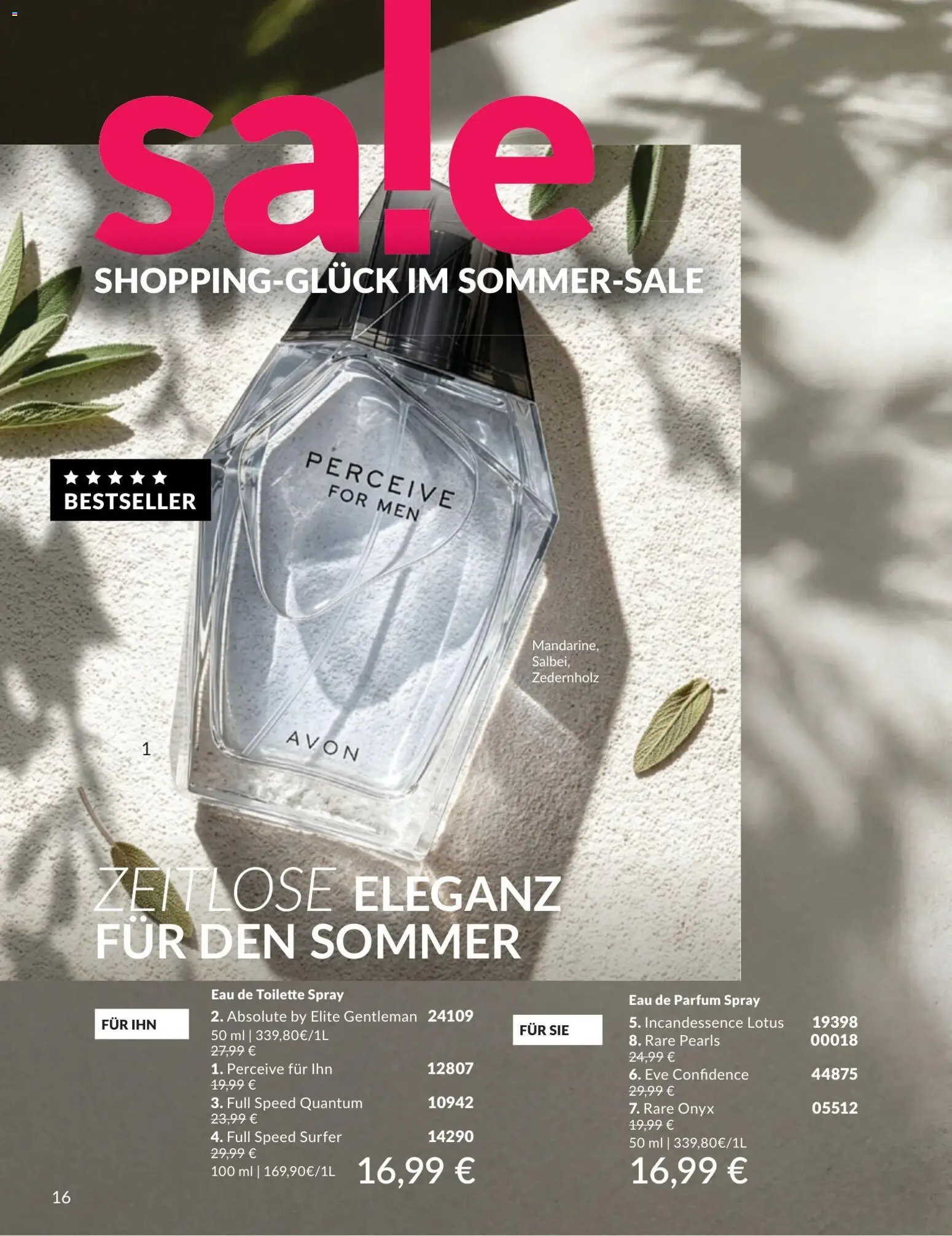 AVON Katalog Juli 2026 – gültig ab 01.07.2026 | Seite: 16 | Produkte: Toilette, Parfüm, Eau de Toilette, Eau de Parfum