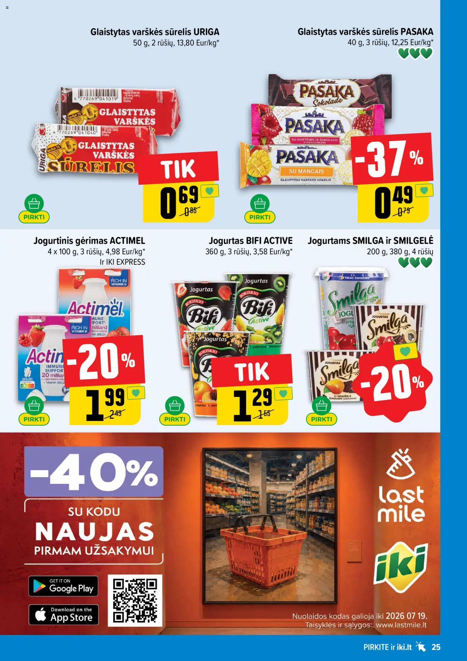 IKI akcijos nuo 2026.07.06 | Puslapis: 25 | Prekių: Sūrelis, Jogurtas, Druska