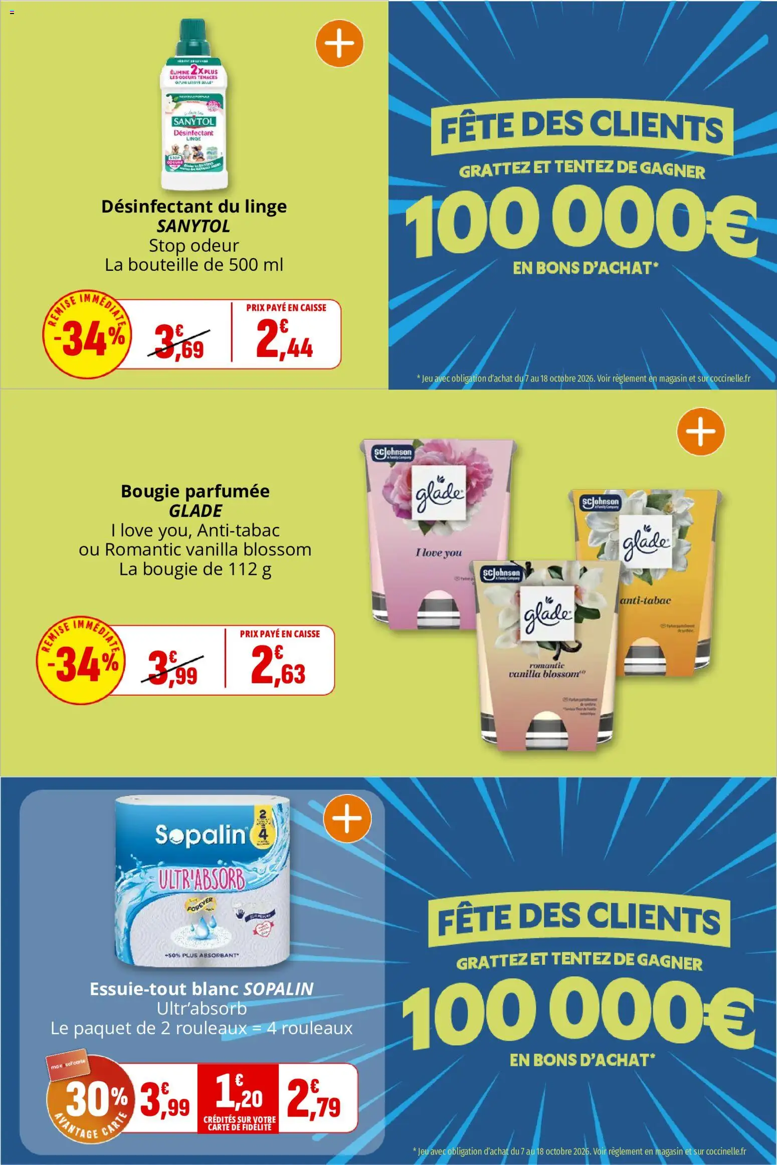 {H1} | Page: 38 | Produits: Sanytol desinfectant, Désinfectant du linge, Bougie parfumee, Bouteille