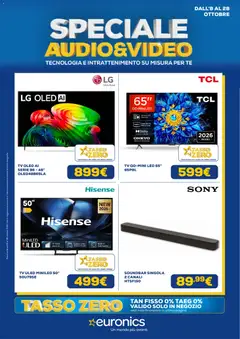 Anteprima del volantino Euronics volantino Audio&Video valido a partire dal 08/10/2026