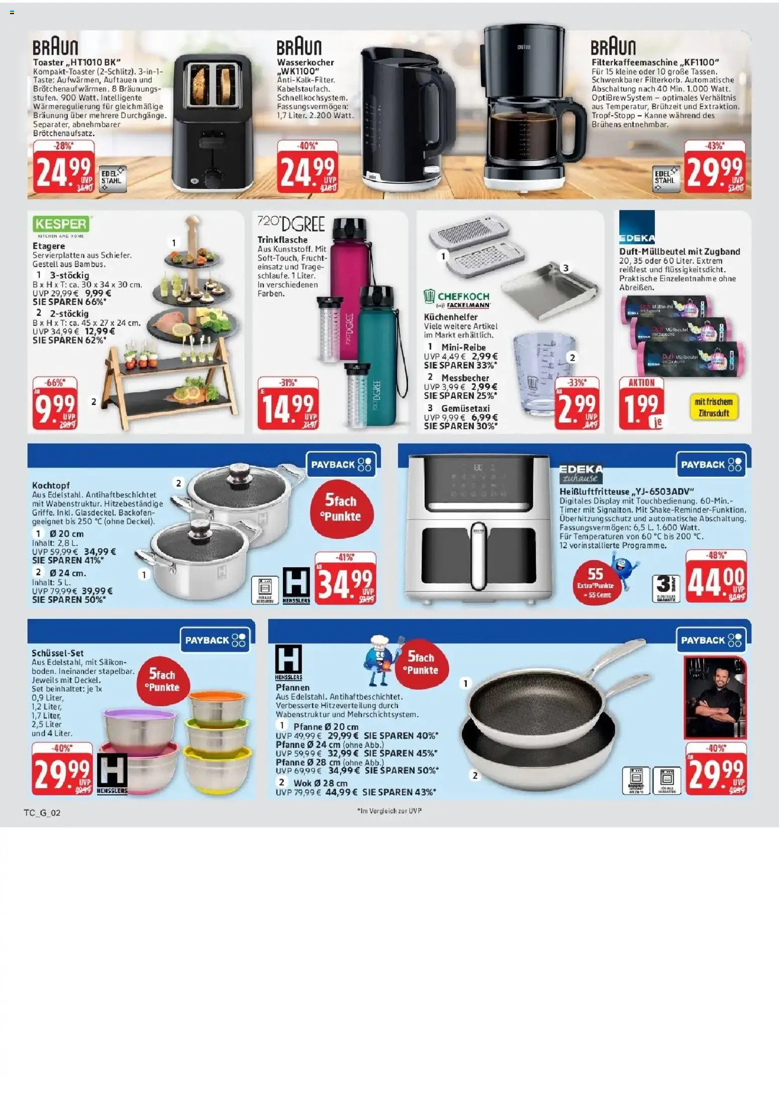 Edeka Prospekt Mainz-Weisenau (ab 07.09.2026) » Angebote Online | Seite: 63 | Produkte: Wasserkocher, Backofen, Filterkaffeemaschine, Heißluftfritteuse