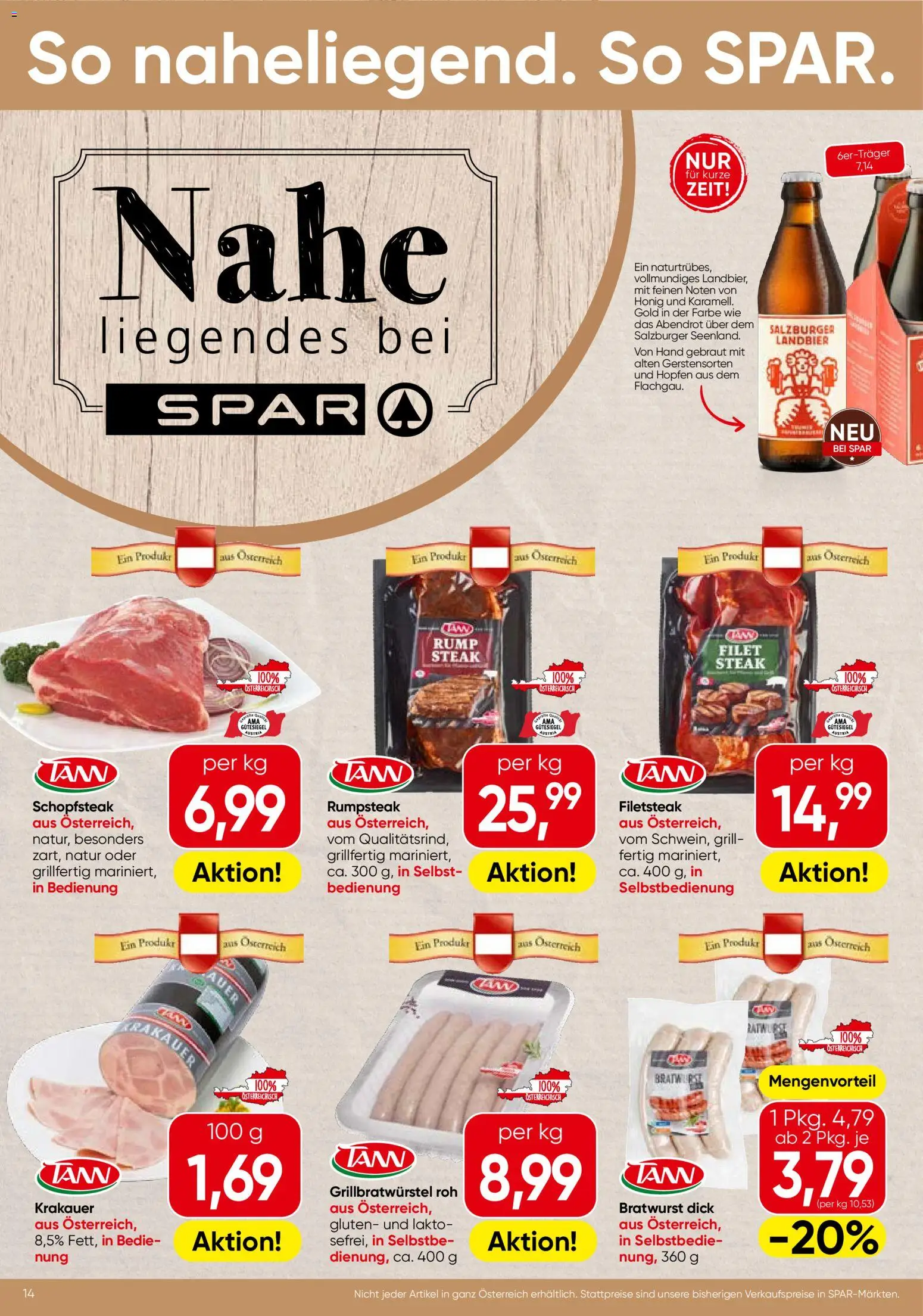 Spar Flugblatt - Salzburg gültig ab 18.06.2026 | Seite: 14 | Produkte: Grill