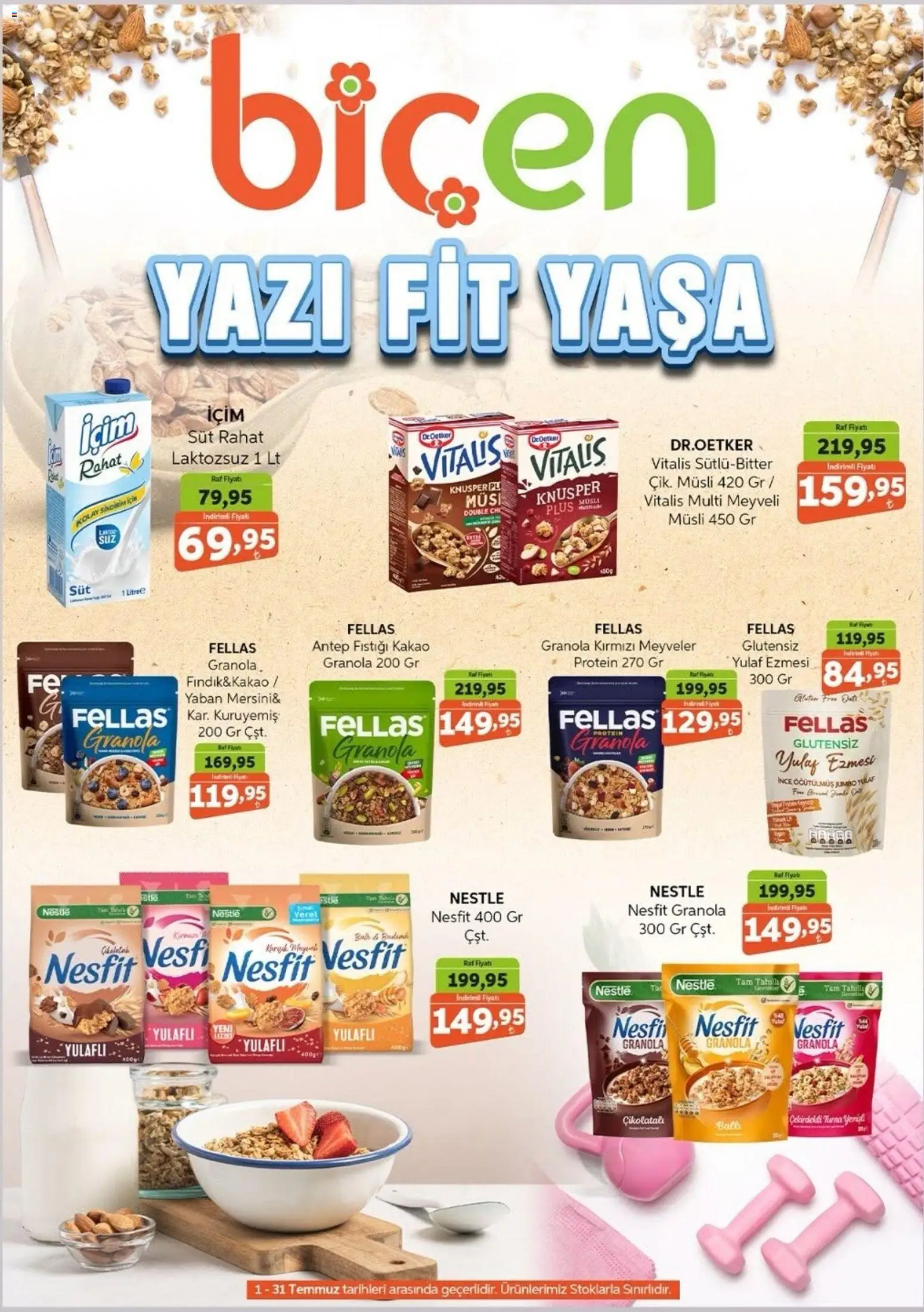 🛍️ Biçen Market - Yazı Fit Yaşa, 03 Temmuz 2026 itibariyle » Özel fırsatları keşfedin ve bugün tasarruf edin! 💰