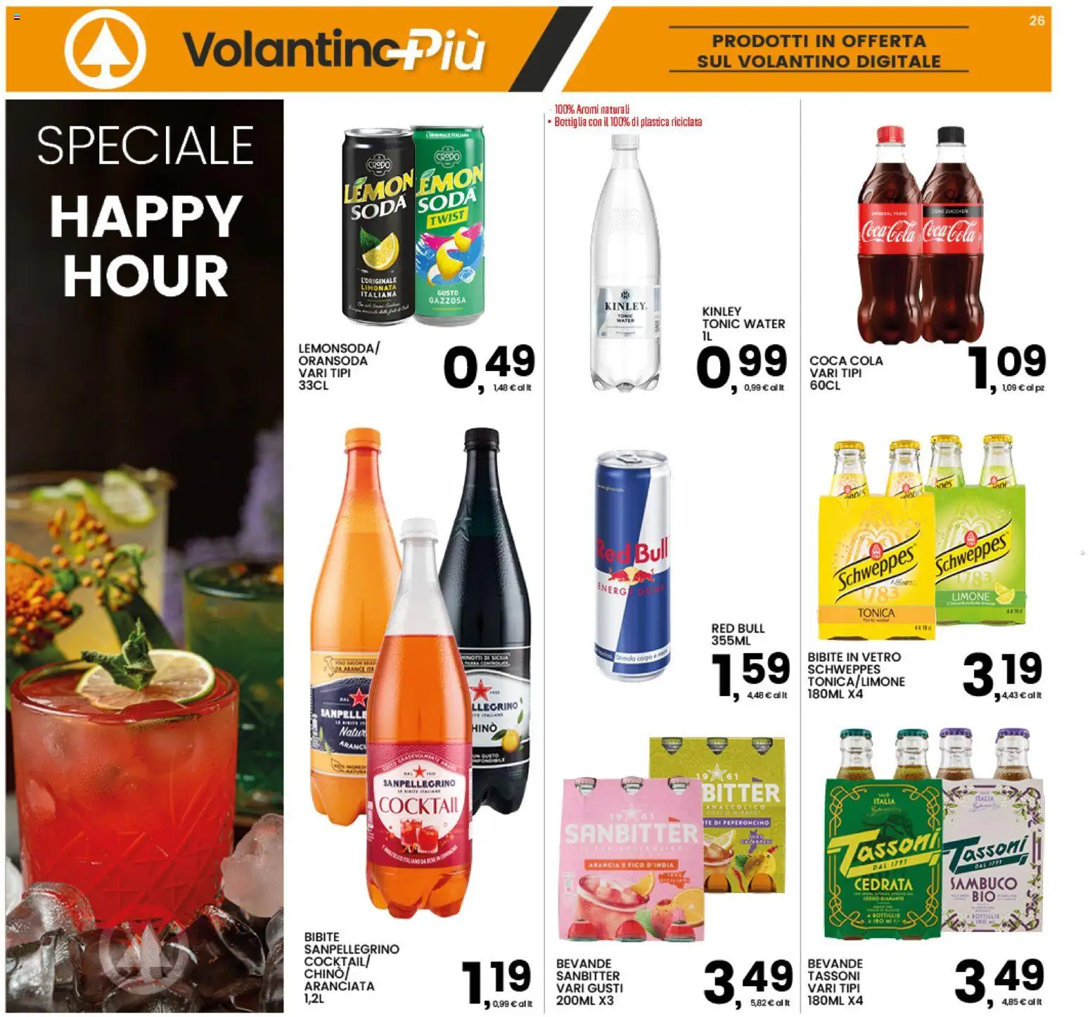Volantino Interspar del 22/10/2026 | Pagina: 26 | Prodotti: Arance, Bevande, Bibite, Coca Cola