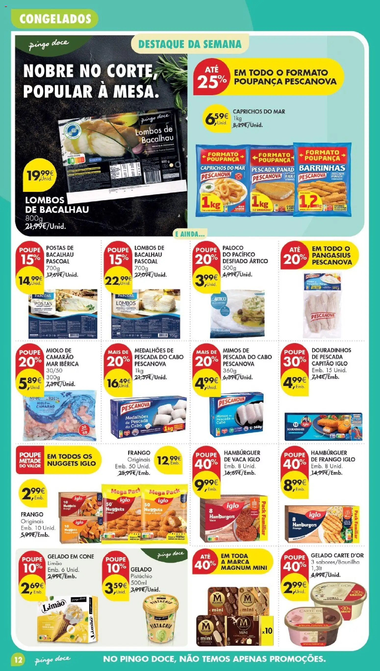 Pingo Doce folheto Poupe Esta Semana Madeira │ válido de 06/10/2026 | Página: 12 | Produtos: Bacalhau, Frango, Pescada, Pescada do cabo