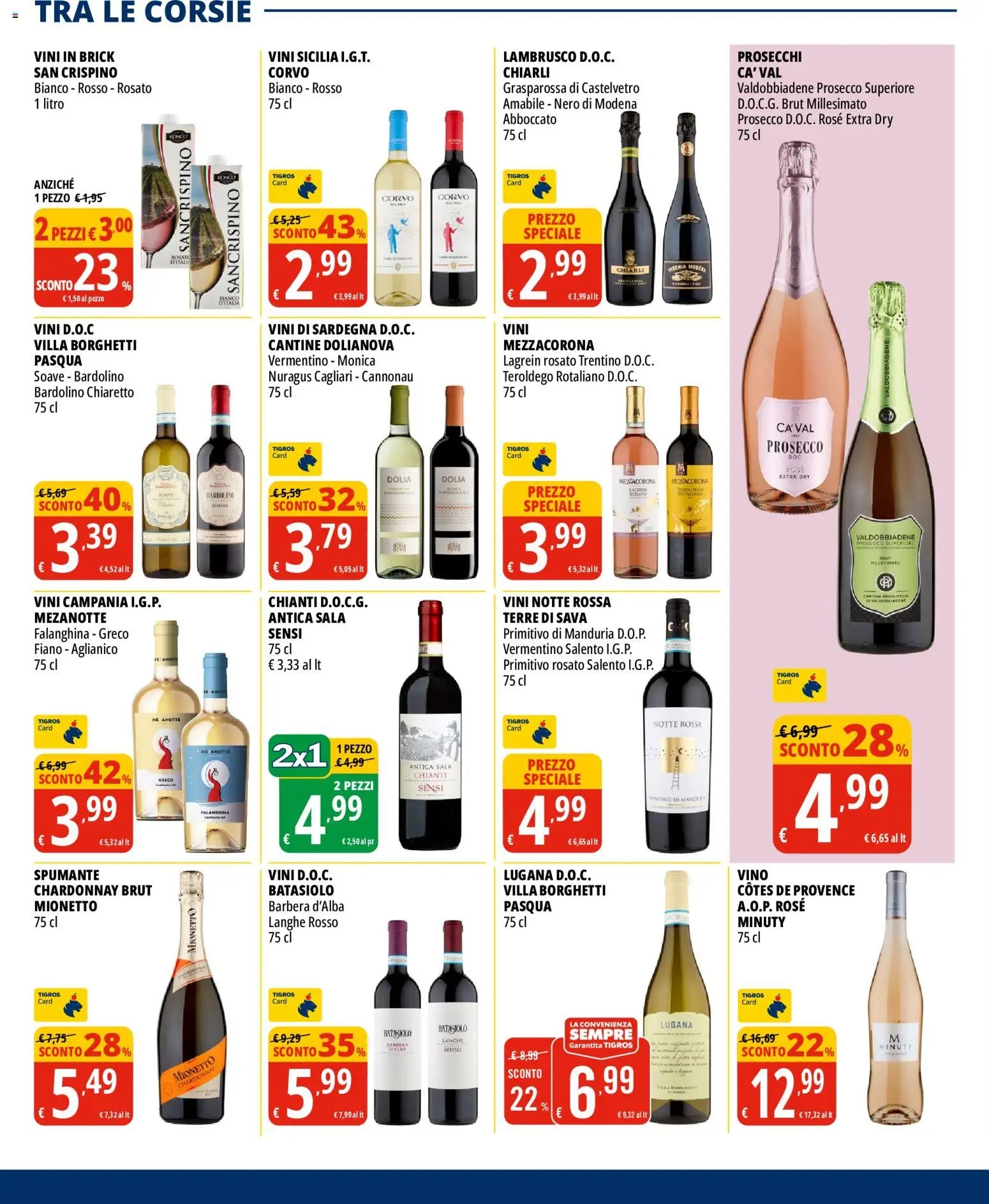 Volantino Tigros del 16/09/2026 | Pagina: 27 | Prodotti: Prosecco, Vino, Prosecco D.O.C., Mionetto