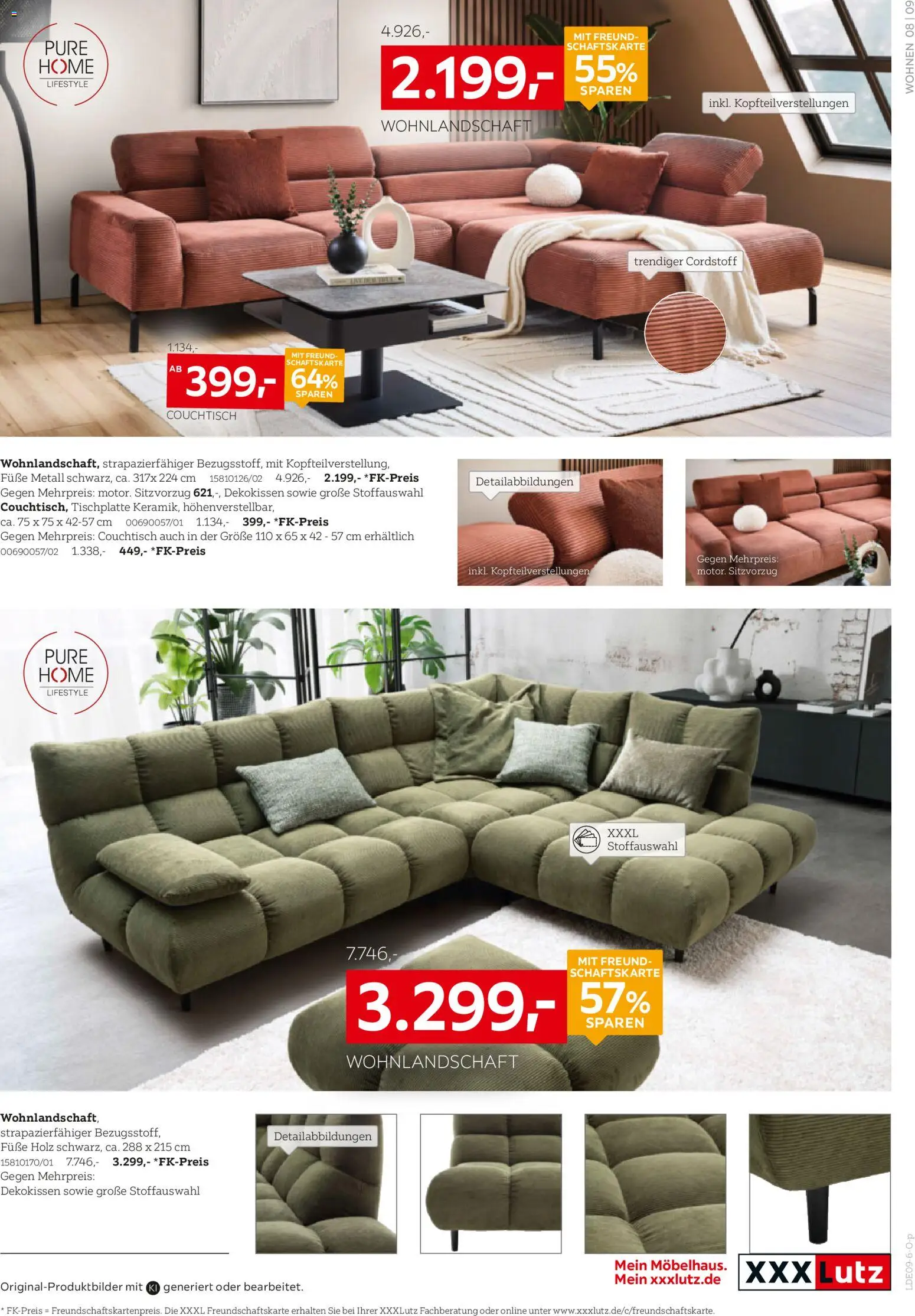 XXXLutz Polstermöbeltesterinnen und -tester gesucht! – gültig ab 29.08.2026 | Seite: 9 | Produkte: Wohnlandschaft, Couchtisch