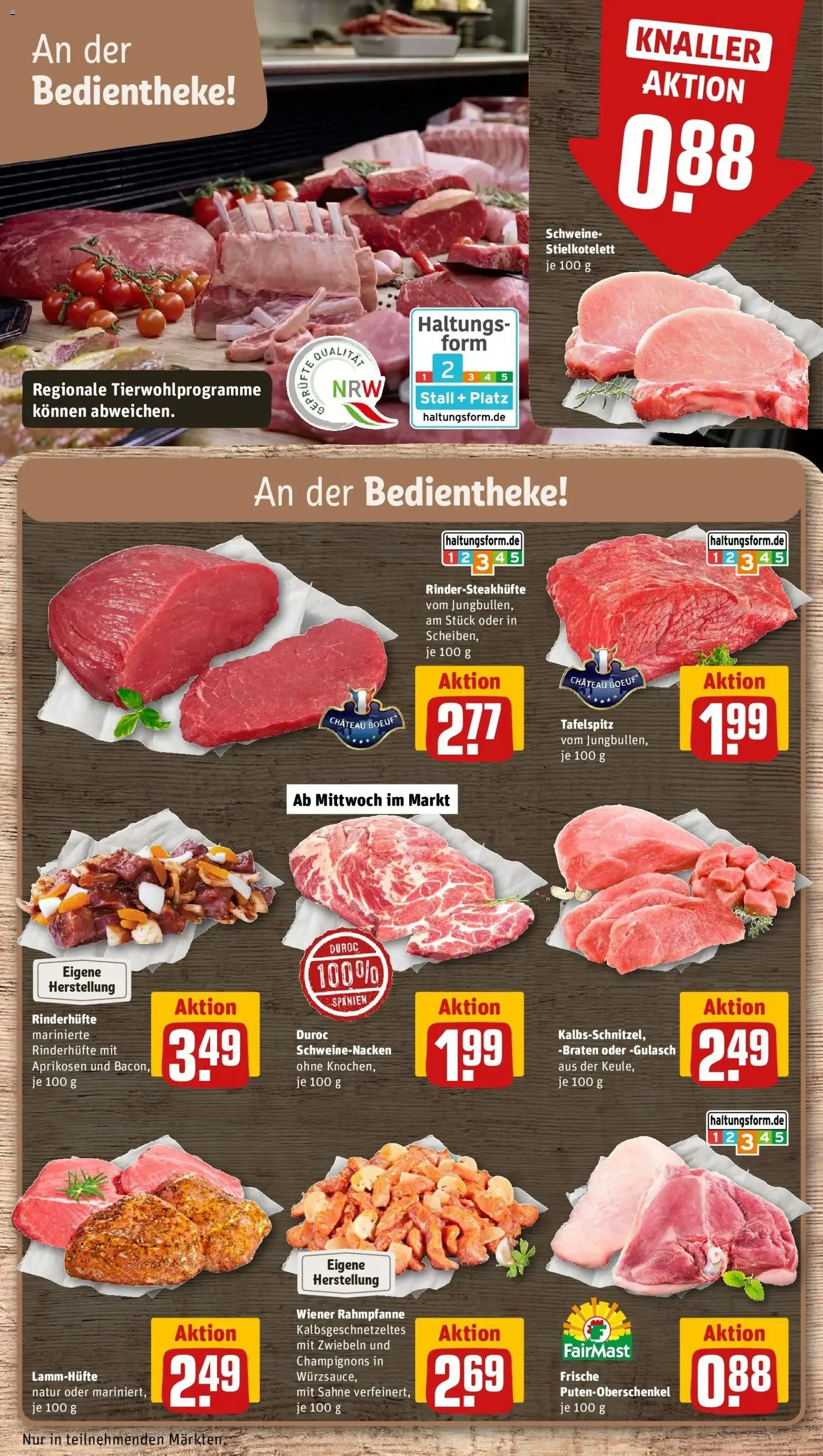Rewe Prospekt Duisburg	 – gültig ab 12.04.2026 | Seite: 8 | Produkte: Tafelspitz, Champignons, Gulasch, Steak