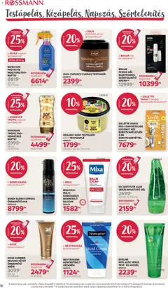 Rossmann akciós újság - amely érvényes a következő dátumtól: 2026.07.06. | Oldal: 12 | Termékek: Szőrtelenítő, Fényvédő, Kézkrém, Mangó