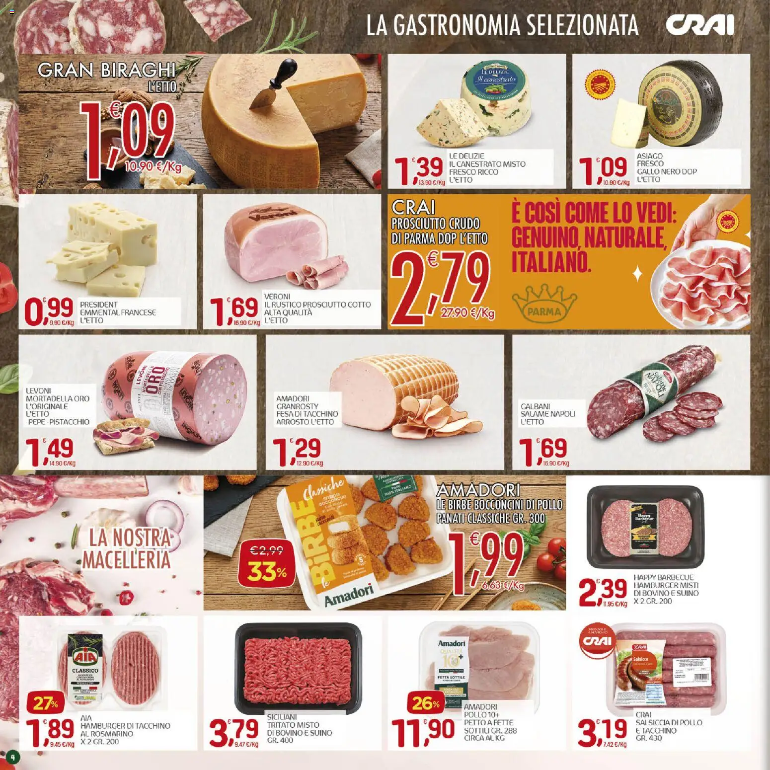 Volantino CRAI del 03/09/2026 | Pagina: 4 | Prodotti: Bovino, Pepe, Barbecue, Mortadella