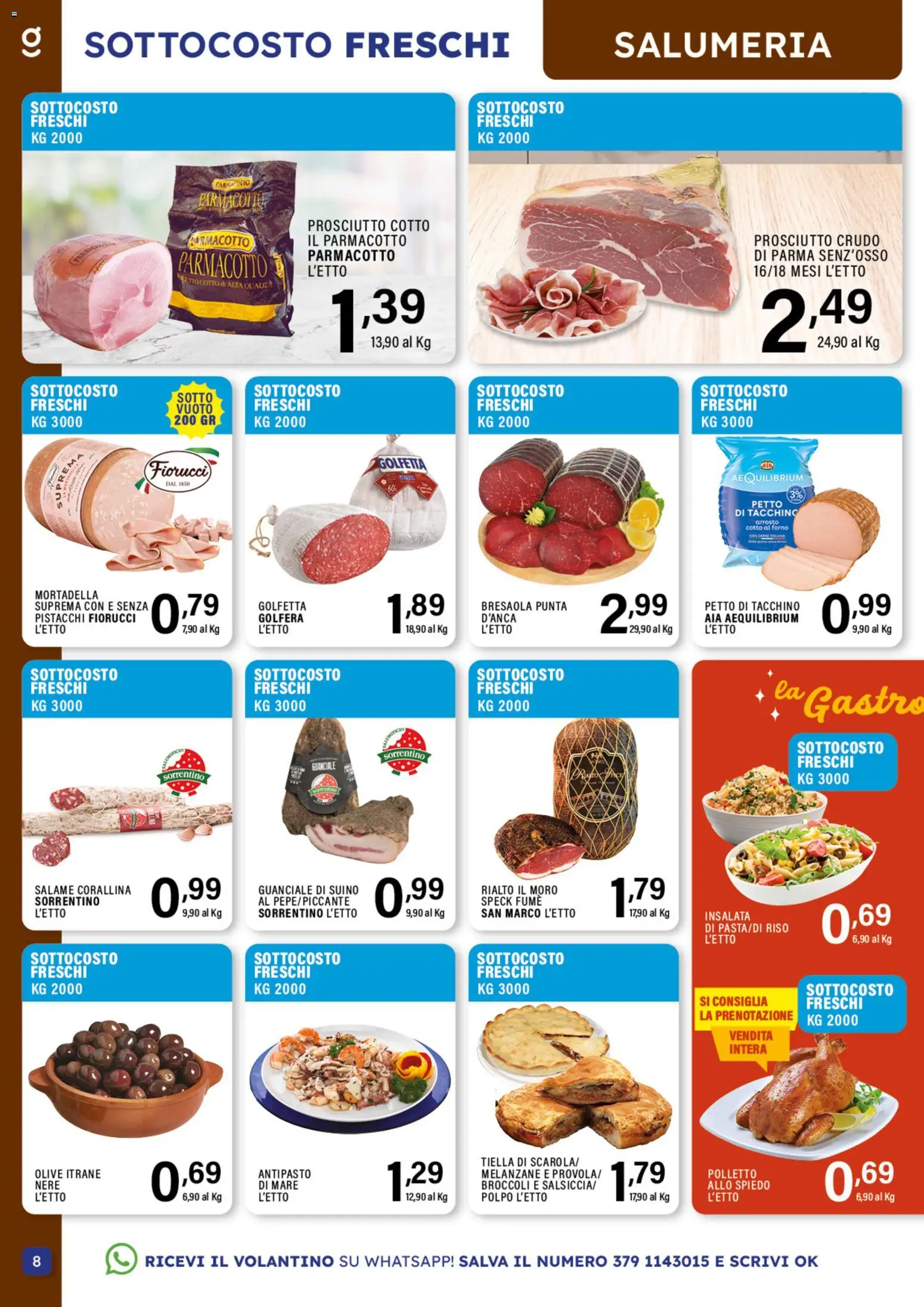 Volantino GECOP del 15.06.2026 | Pagina: 8 | Prodotti: Prosciutto Cotto, Polpo, Broccoli, Forno