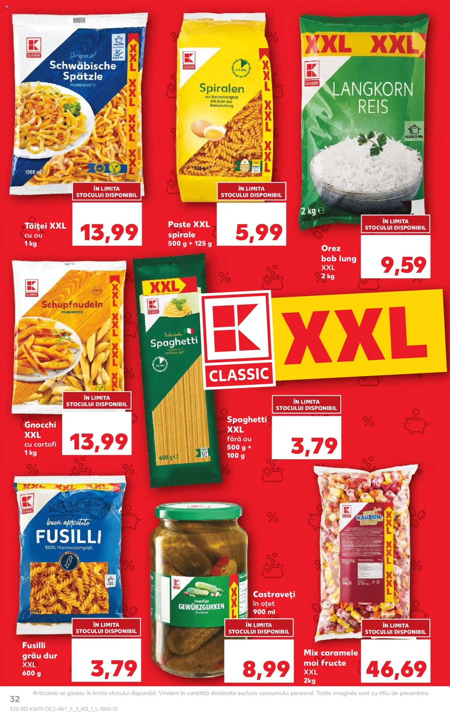 Noul catalog Kaufland – valabil de la 06.05.2026 | Pagină: 32 | Produse: Oțet, Paste, Cartofi, Caramele