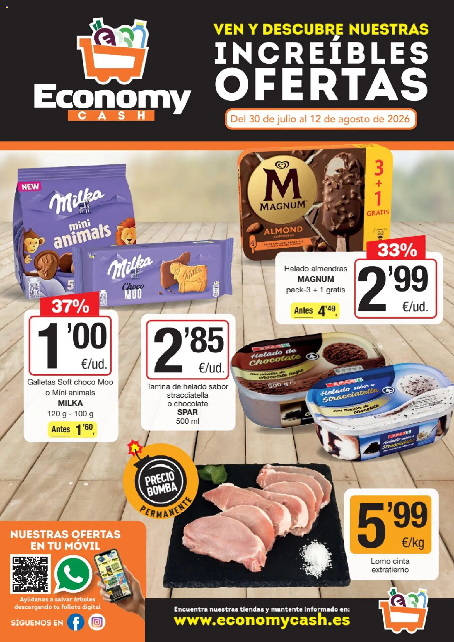 Economy Cash folleto │ válido desde el 30/07/2026 | Página: 1 | Productos: Chocolate, Galletas, Helado