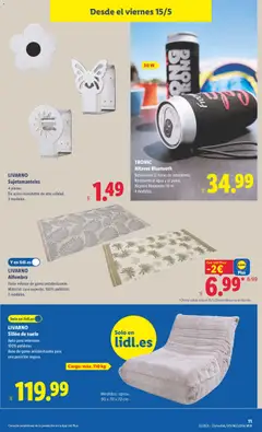 Vista previa TRONIC Altavoz Bluetooth, Batería con 12 horas de autonomía. Resistente al agua y al polvo. Alcance bluetooth: 10 m. 4 modelos. válido desde el 11.05.2026 | Página: 33 | Productos: Altavoz, Sillón, Batería, Alfombra