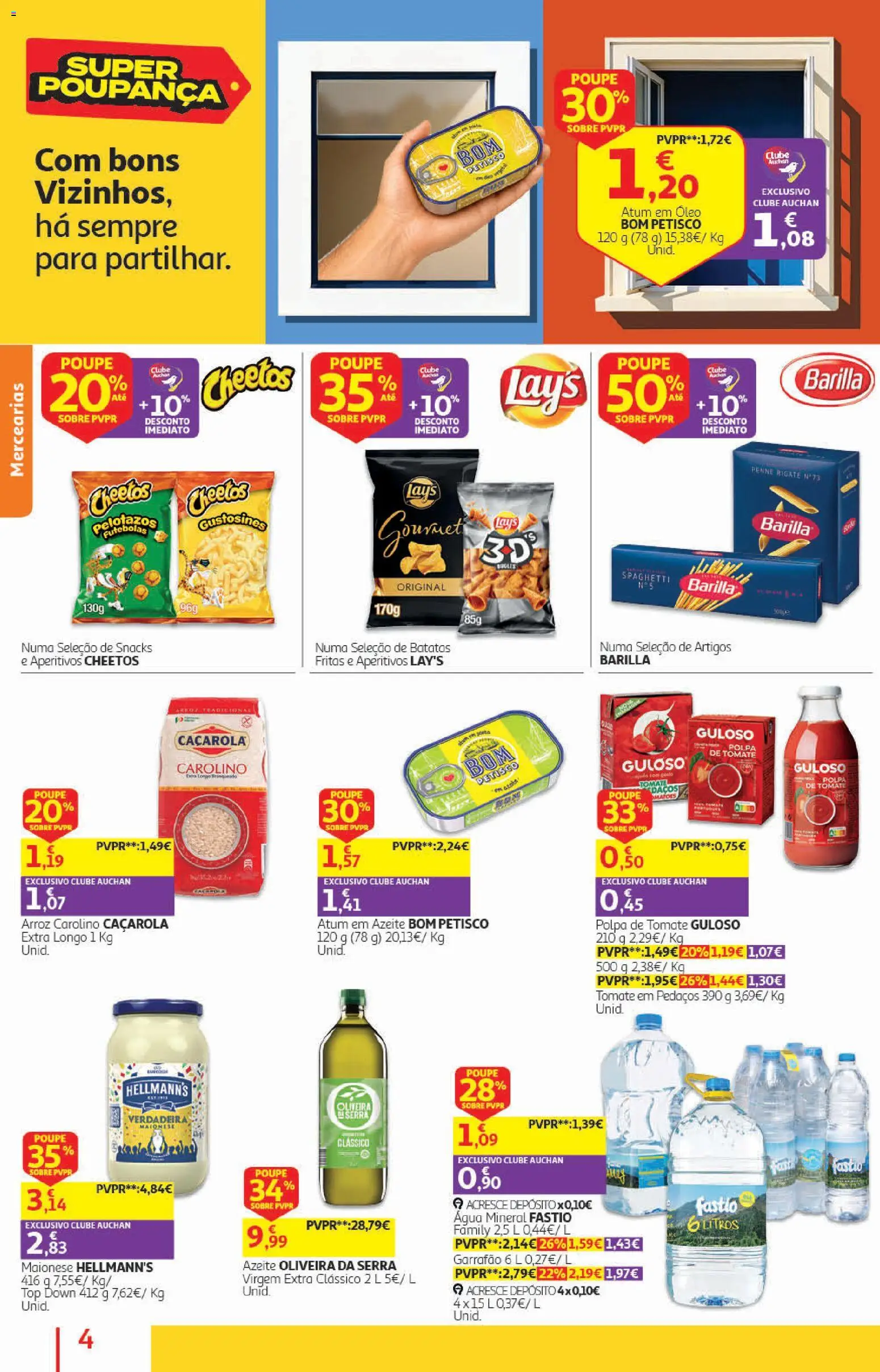 Auchan folheto │ válido de 19/08/2026 | Página: 4 | Produtos: Azeite, Snacks, Óleo, Arroz